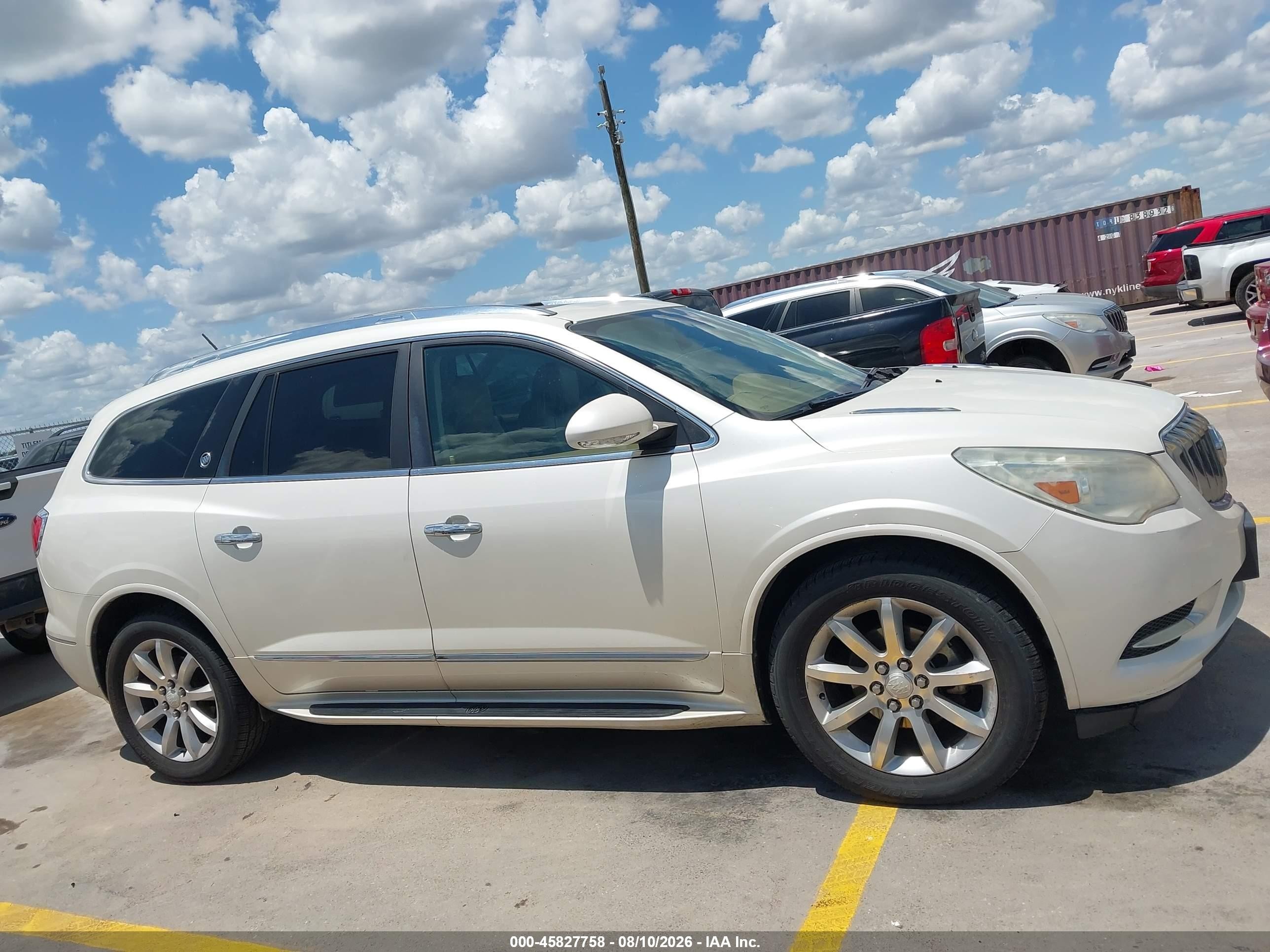 2013 Buick Enclave Premium White vin: 5GAKVDKD7DJ150352