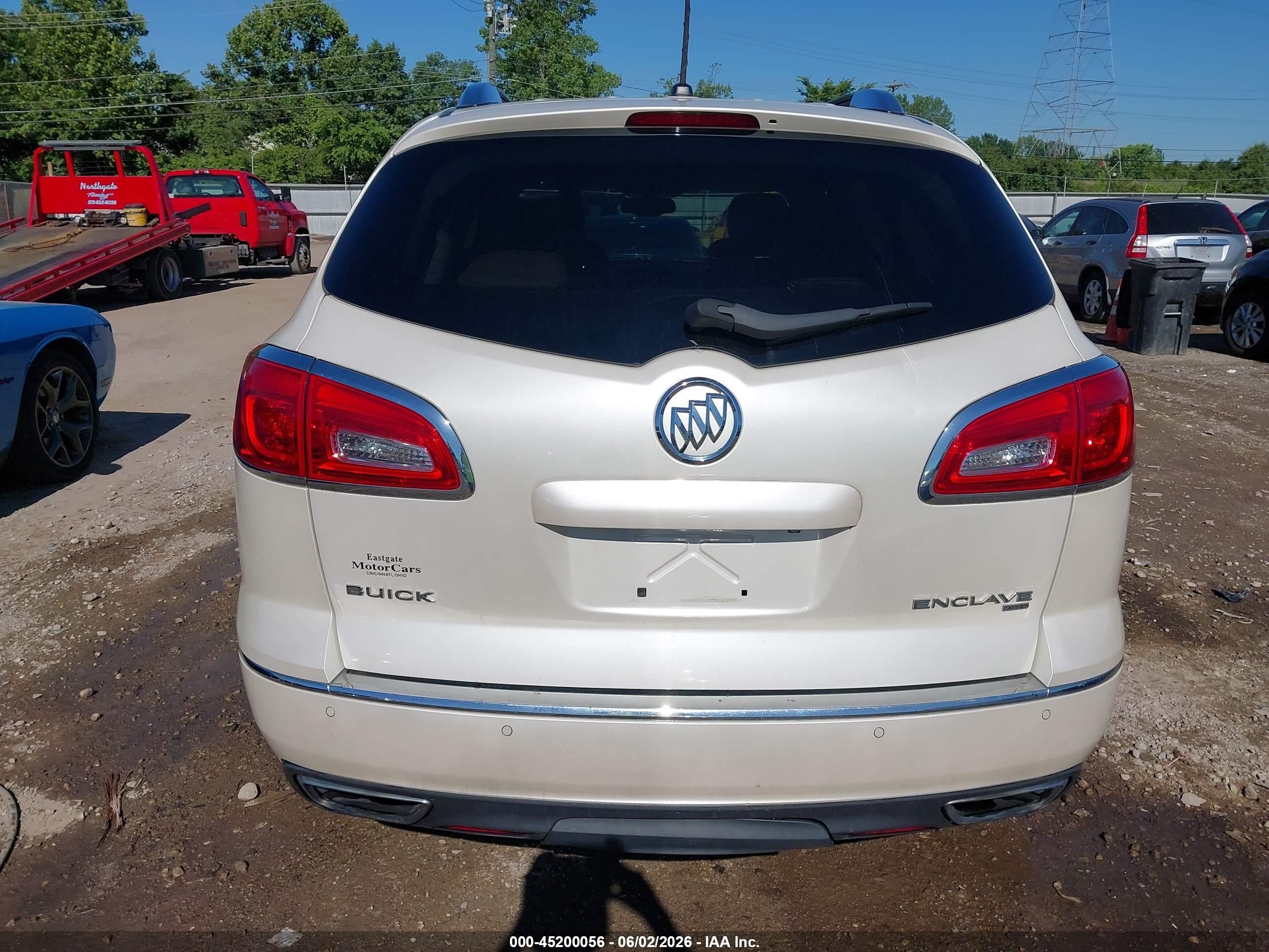 2013 Buick Enclave Premium White vin: 5GAKVDKD9DJ262568
