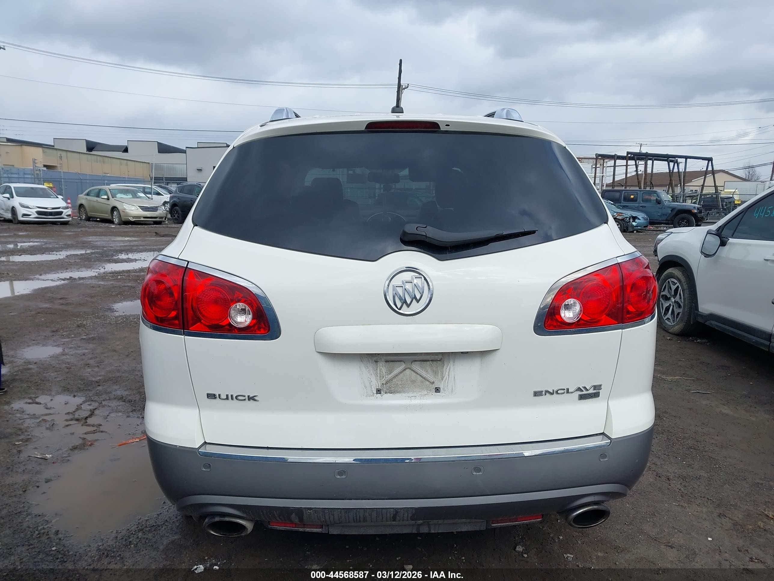 2010 Buick Enclave 1xl White vin: 5GALRBED5AJ163413