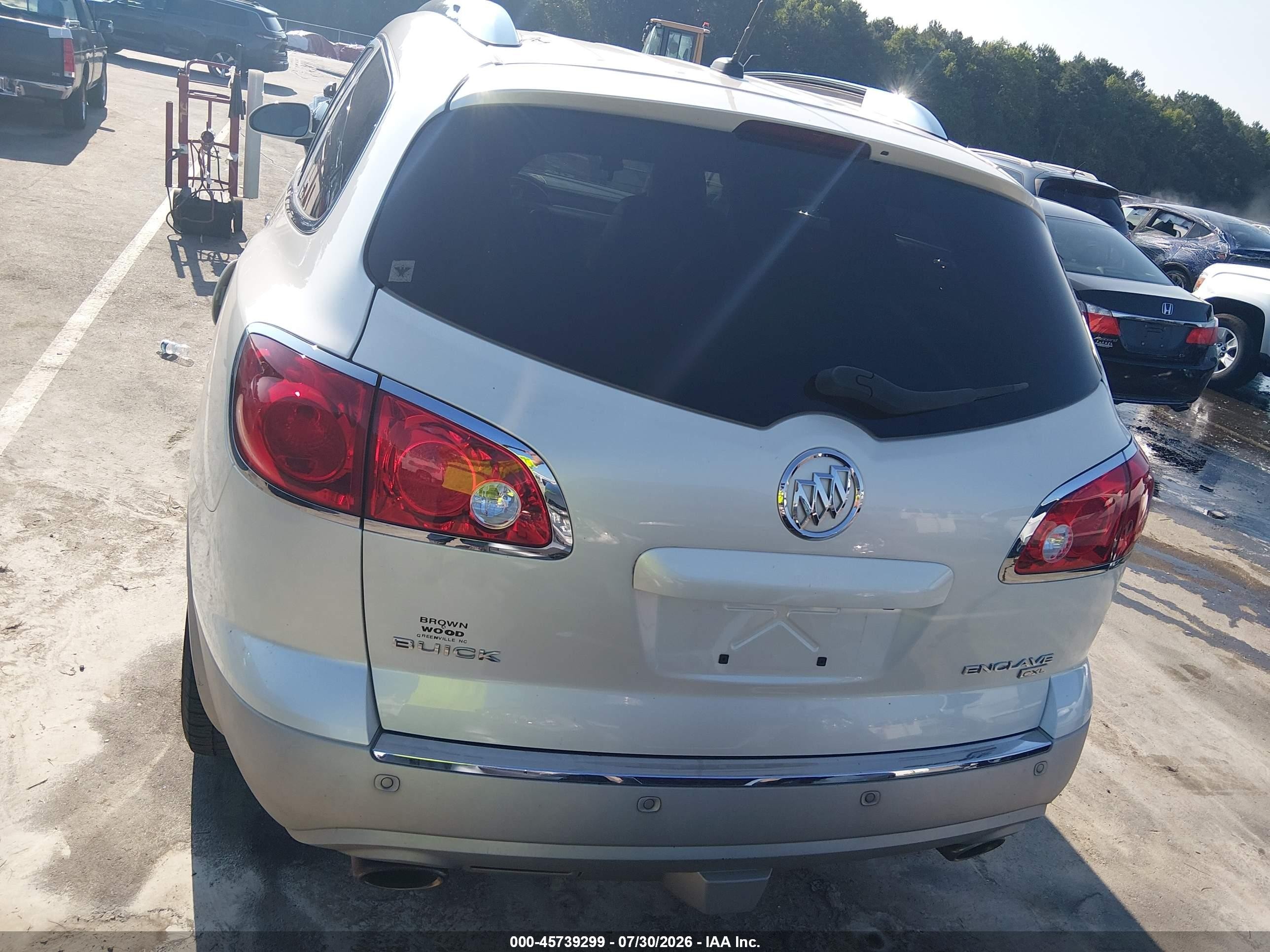 2010 Buick Enclave 1xl White vin: 5GALRBED7AJ144877
