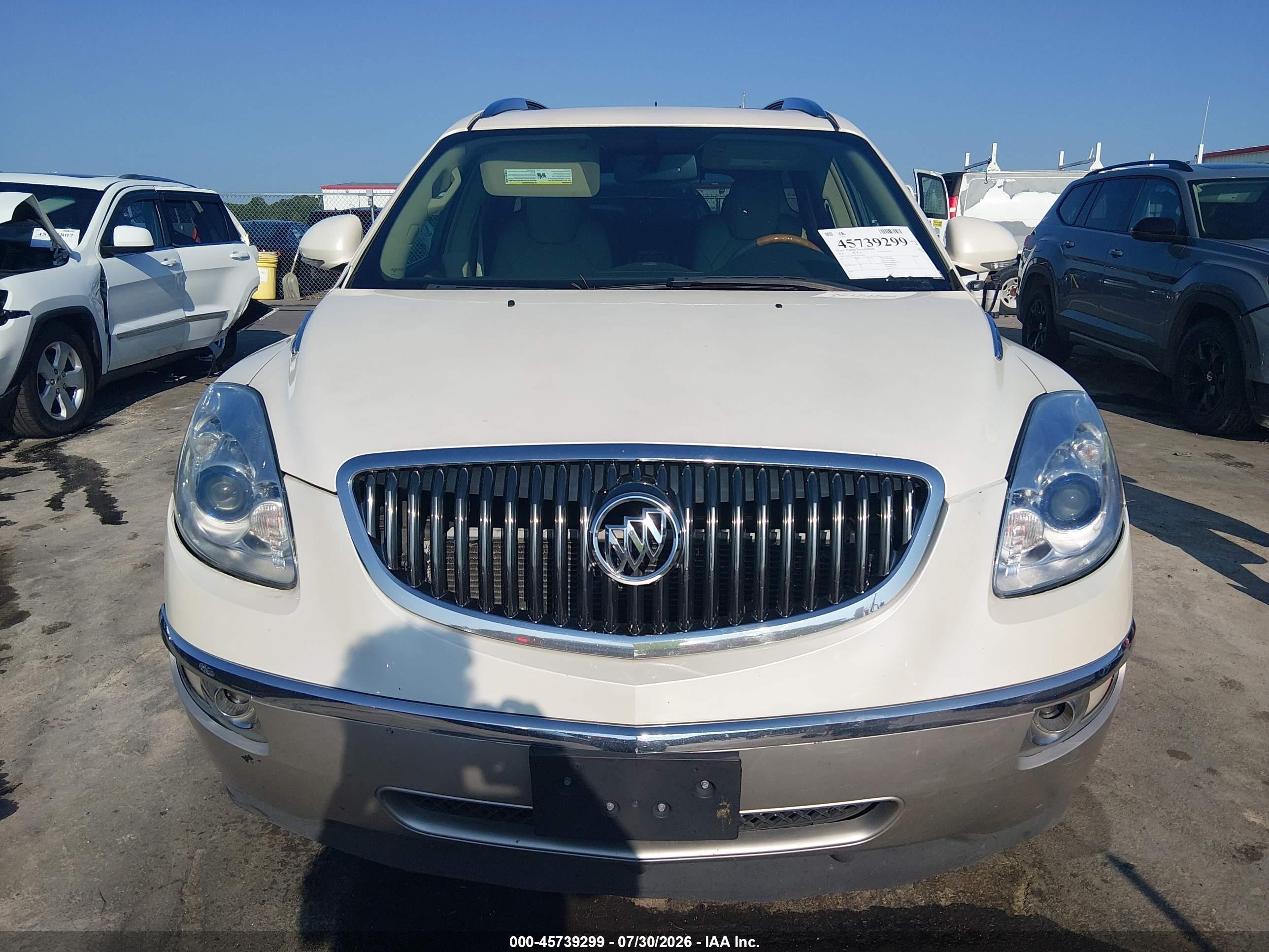 2010 Buick Enclave 1xl White vin: 5GALRBED7AJ144877