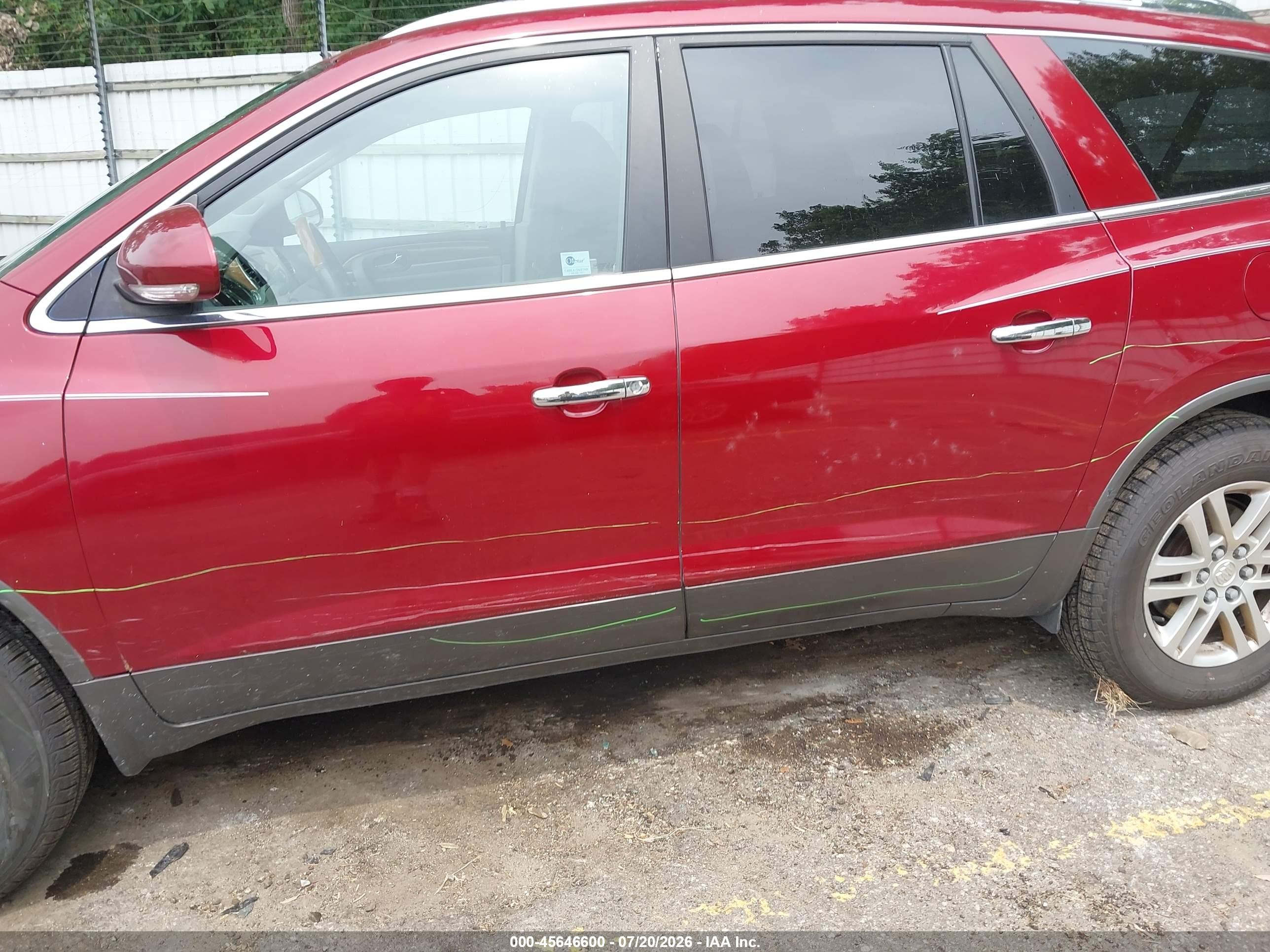 2010 Buick Enclave 1xl Red vin: 5GALRBED8AJ253249