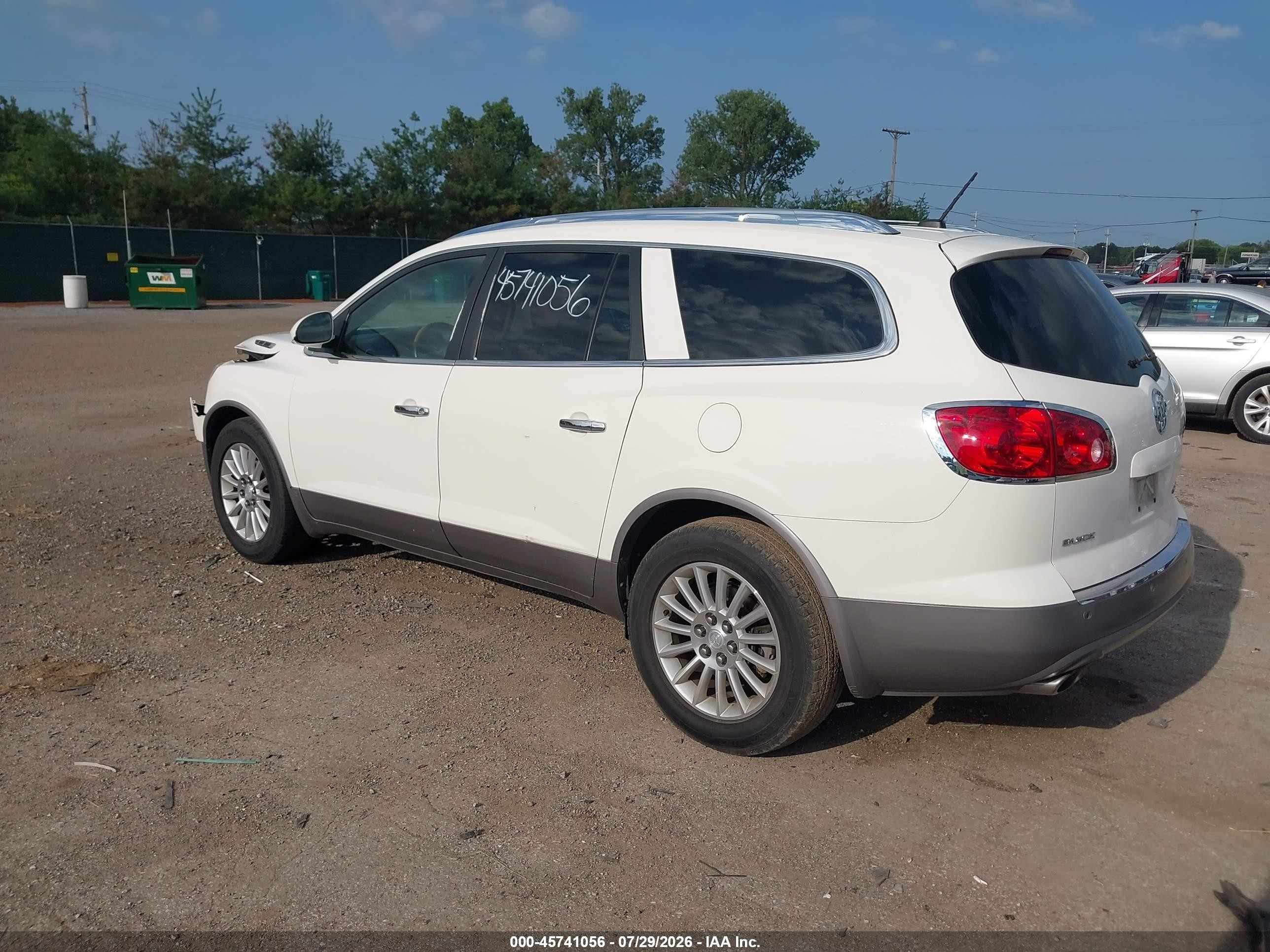 2010 Buick Enclave 1xl White vin: 5GALRBED9AJ122475