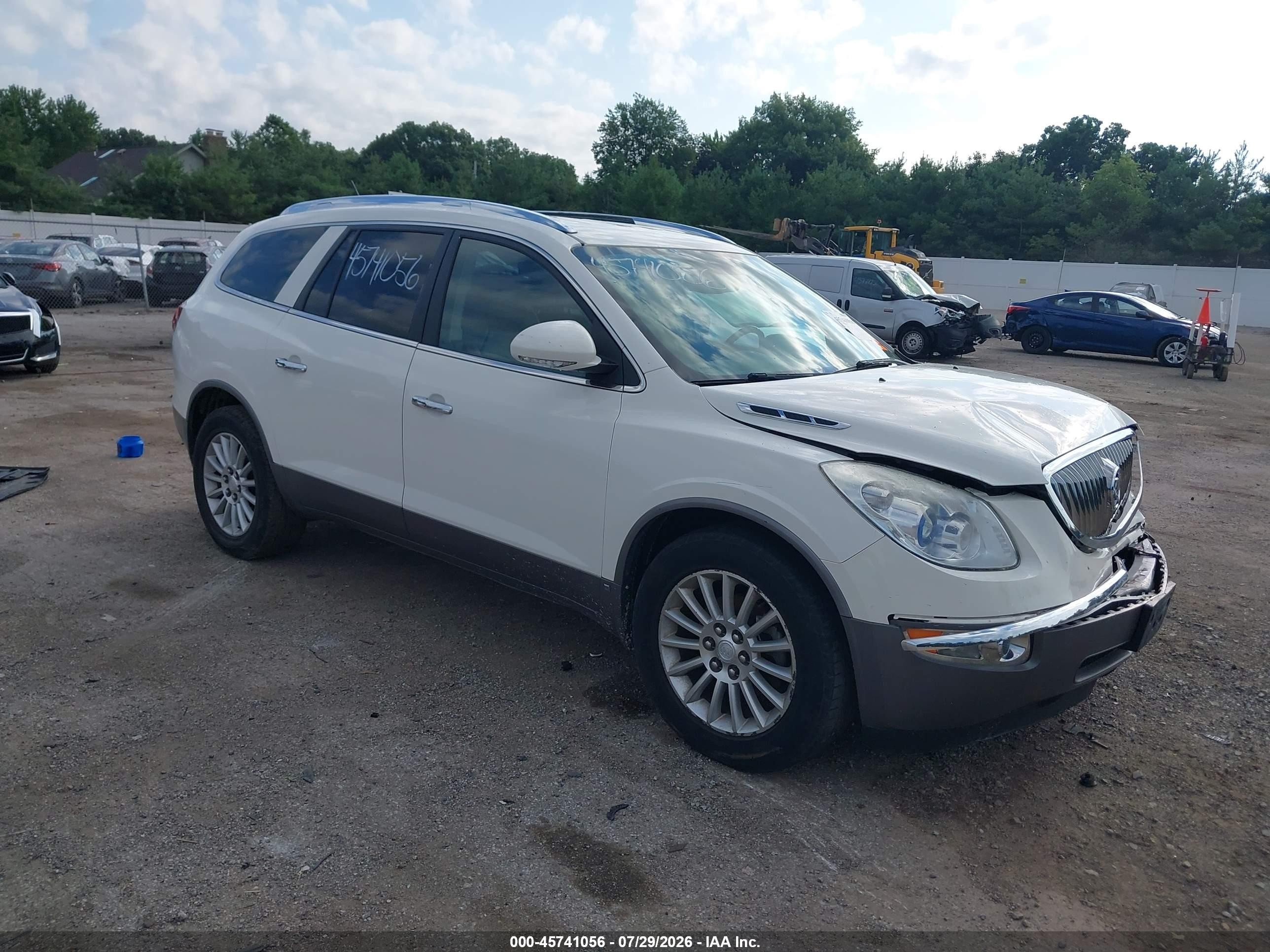 2010 Buick Enclave 1xl White vin: 5GALRBED9AJ122475