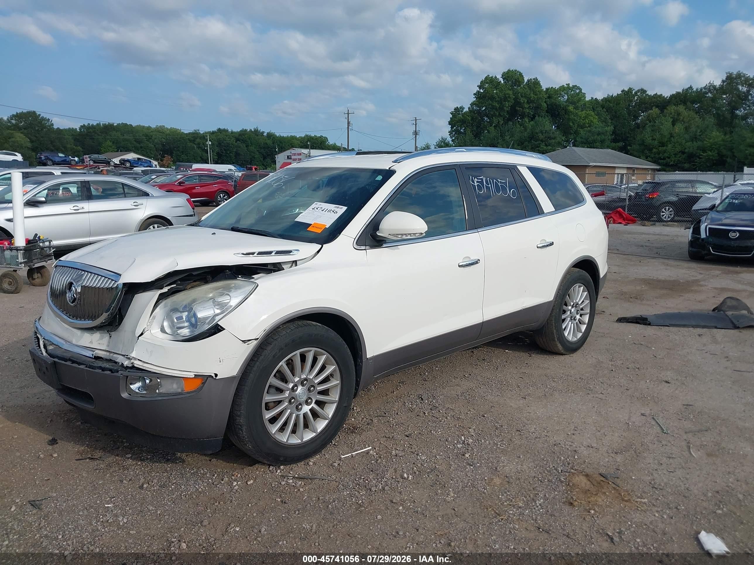 2010 Buick Enclave 1xl White vin: 5GALRBED9AJ122475