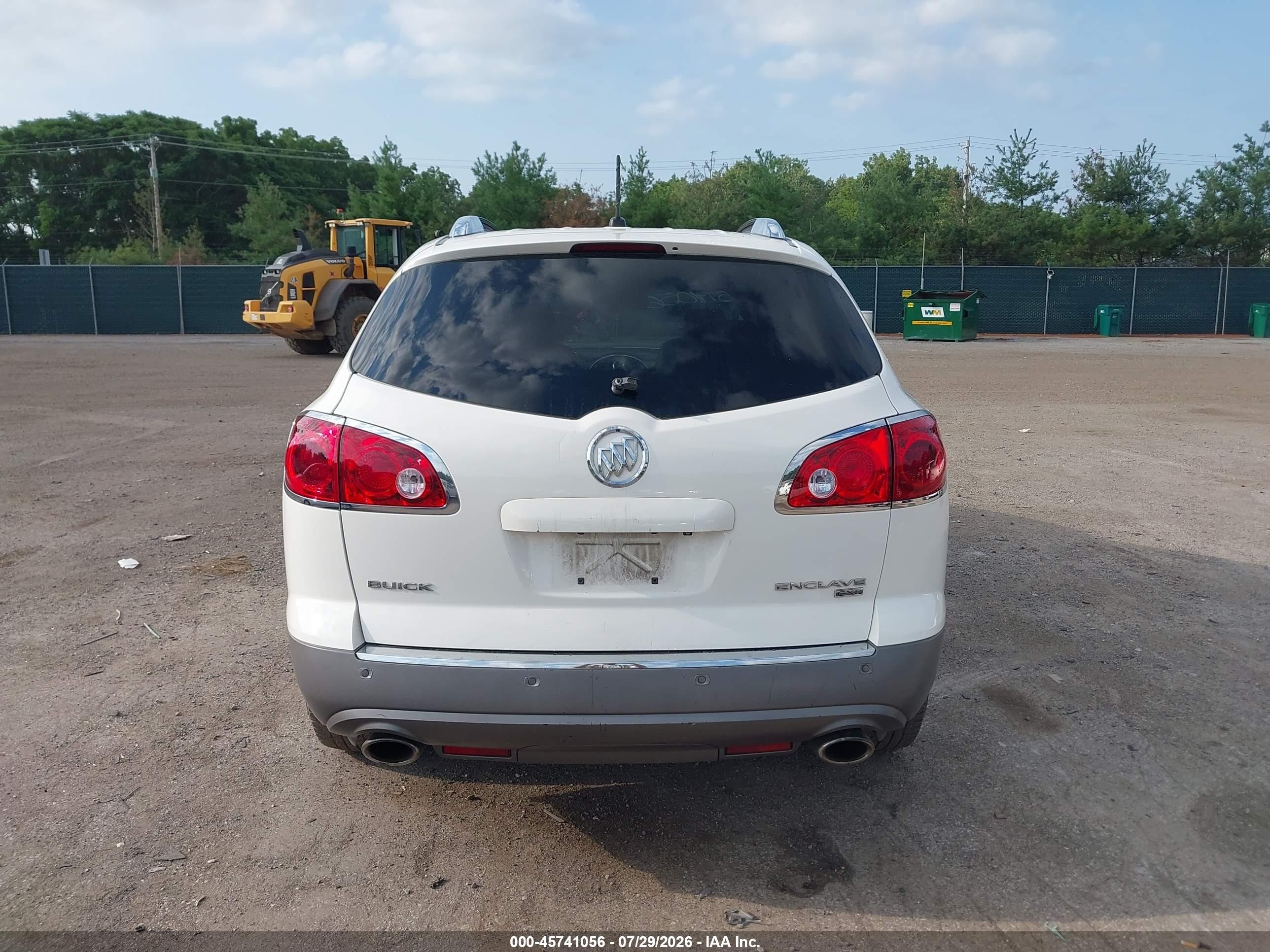 2010 Buick Enclave 1xl White vin: 5GALRBED9AJ122475