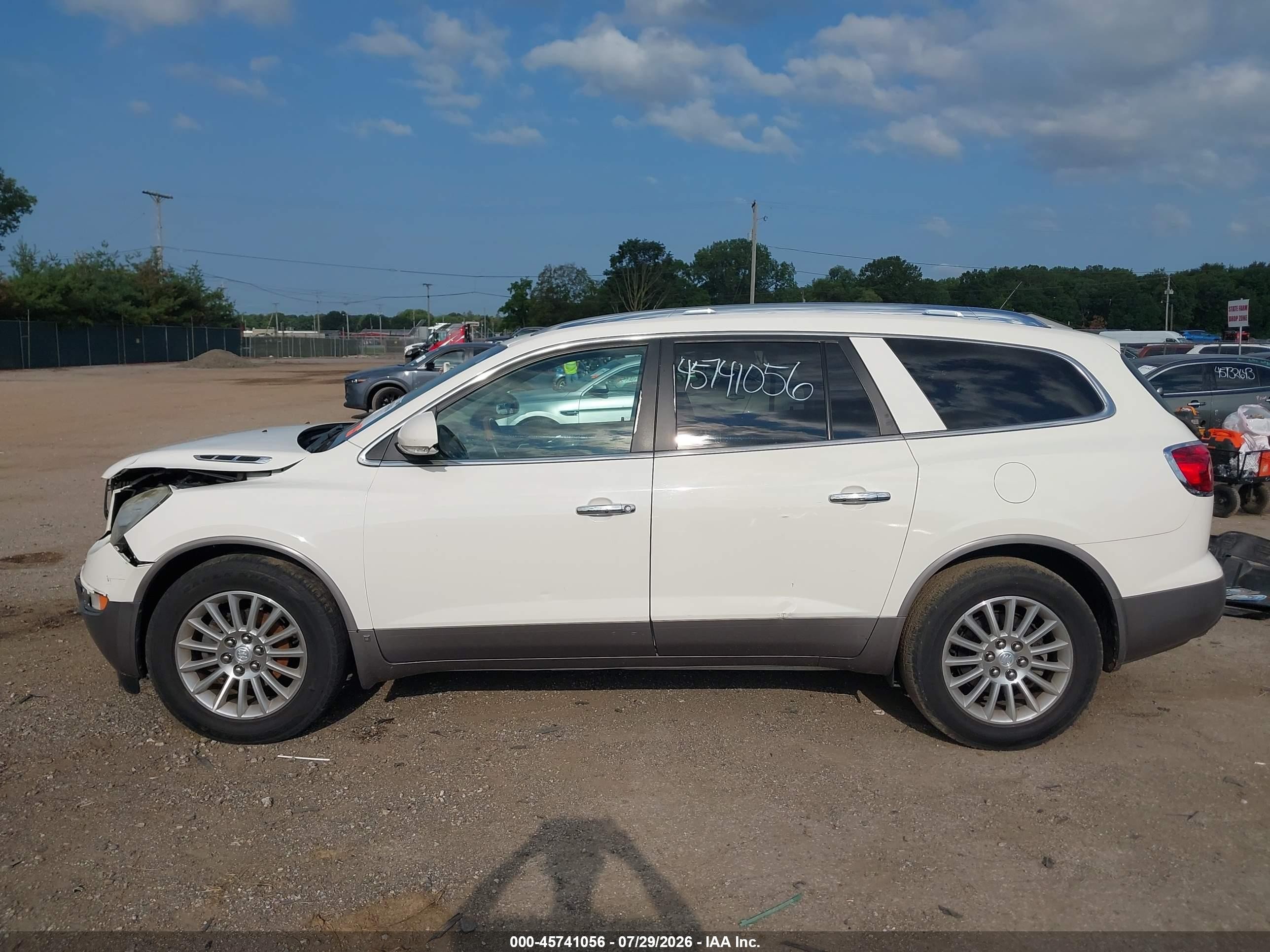 2010 Buick Enclave 1xl White vin: 5GALRBED9AJ122475