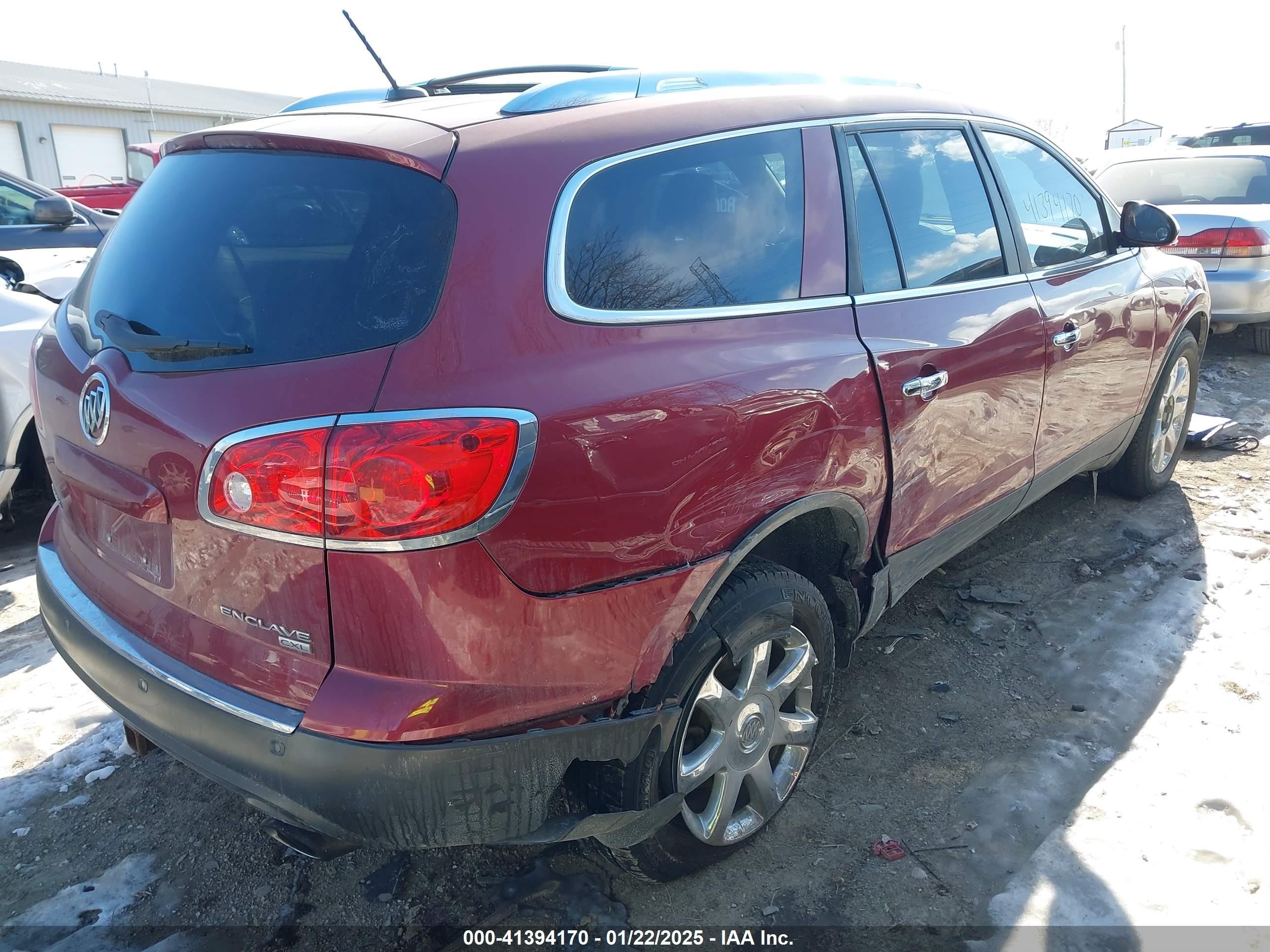 2010 Buick Enclave 1xl Burgundy vin: 5GALRBED9AJ243734