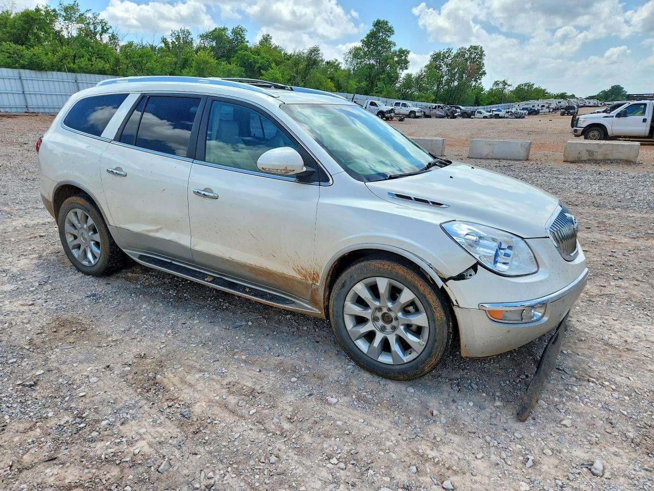 2010 Buick Enclave Cxl White vin: 5GALRCED3AJ197016