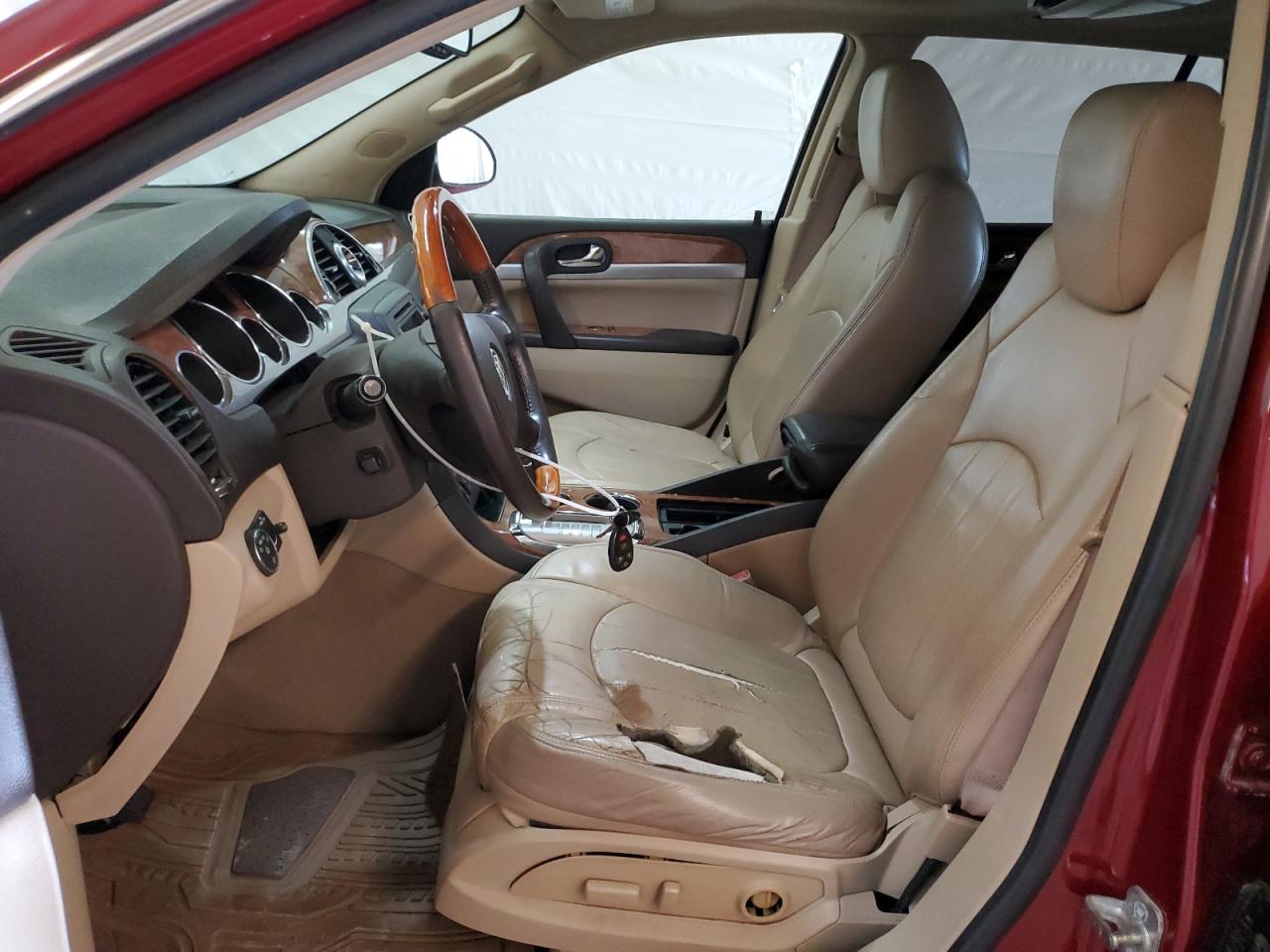 2010 Buick Enclave Cxl Maroon vin: 5GALRCED4AJ159262 Damage: Left Front Seat, Stained, Permanent