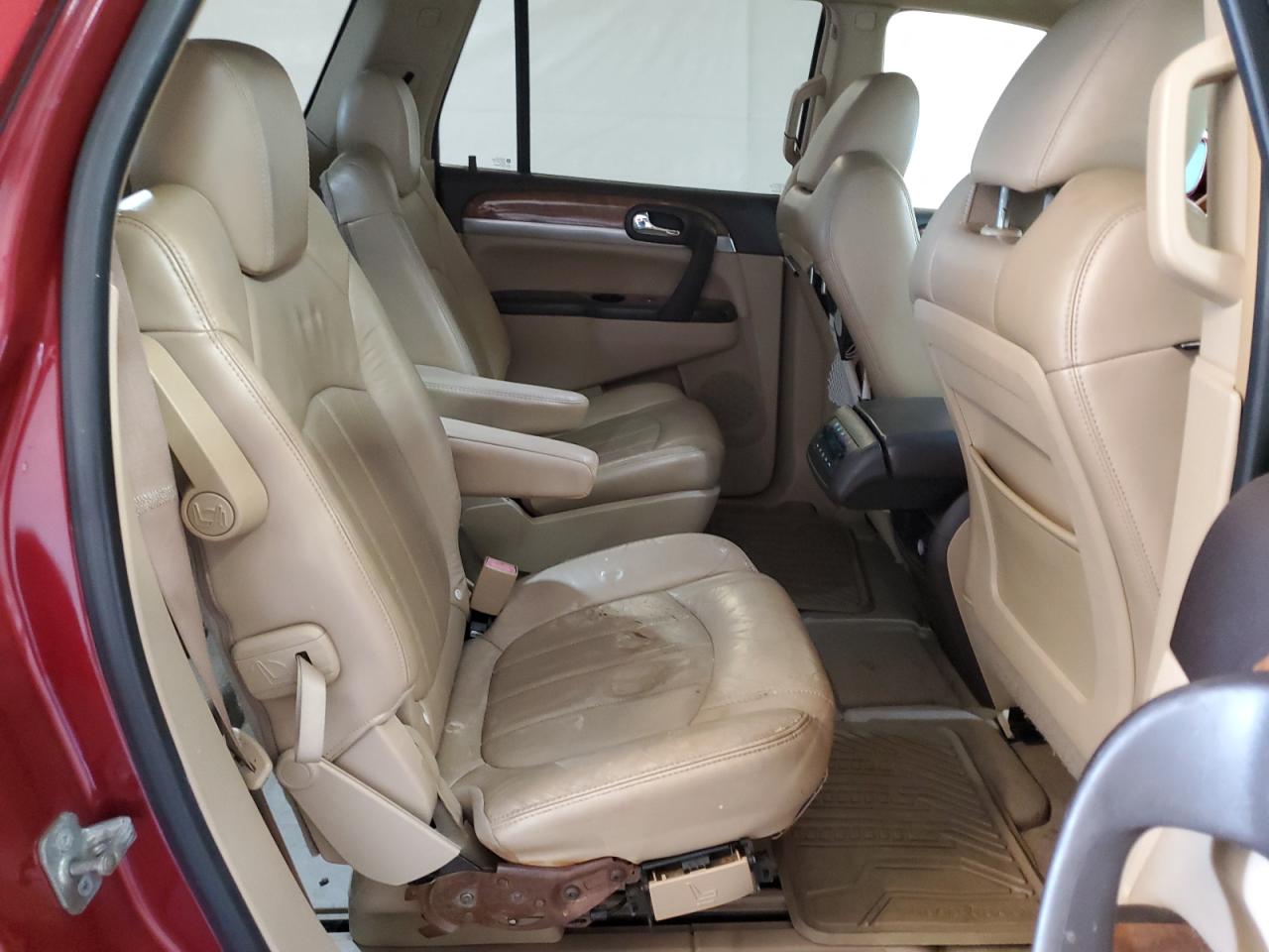 2010 Buick Enclave Cxl Maroon vin: 5GALRCED4AJ159262 Damage: Right Rear Seat, Stained, Permanent