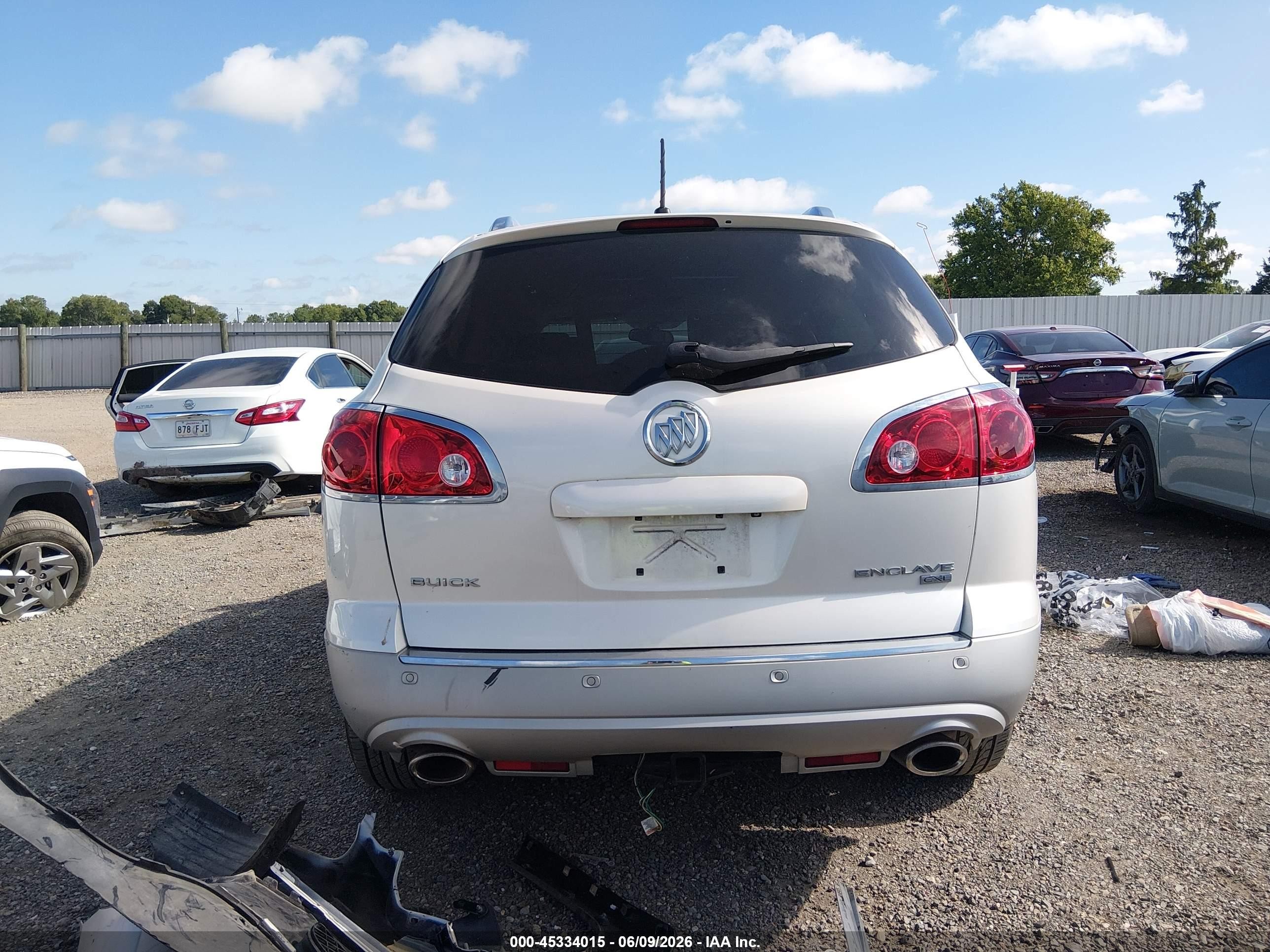 2010 Buick Enclave 2xl White vin: 5GALRCED5AJ189578