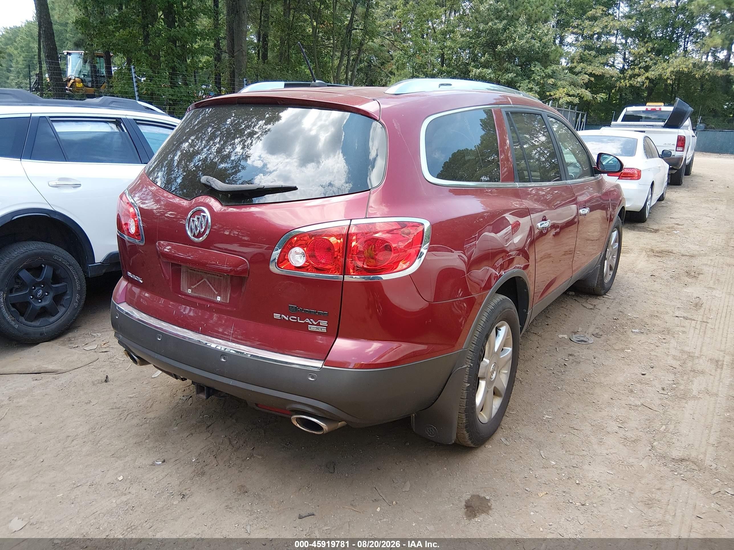 2010 Buick Enclave 2xl Burgundy vin: 5GALRCED7AJ136512
