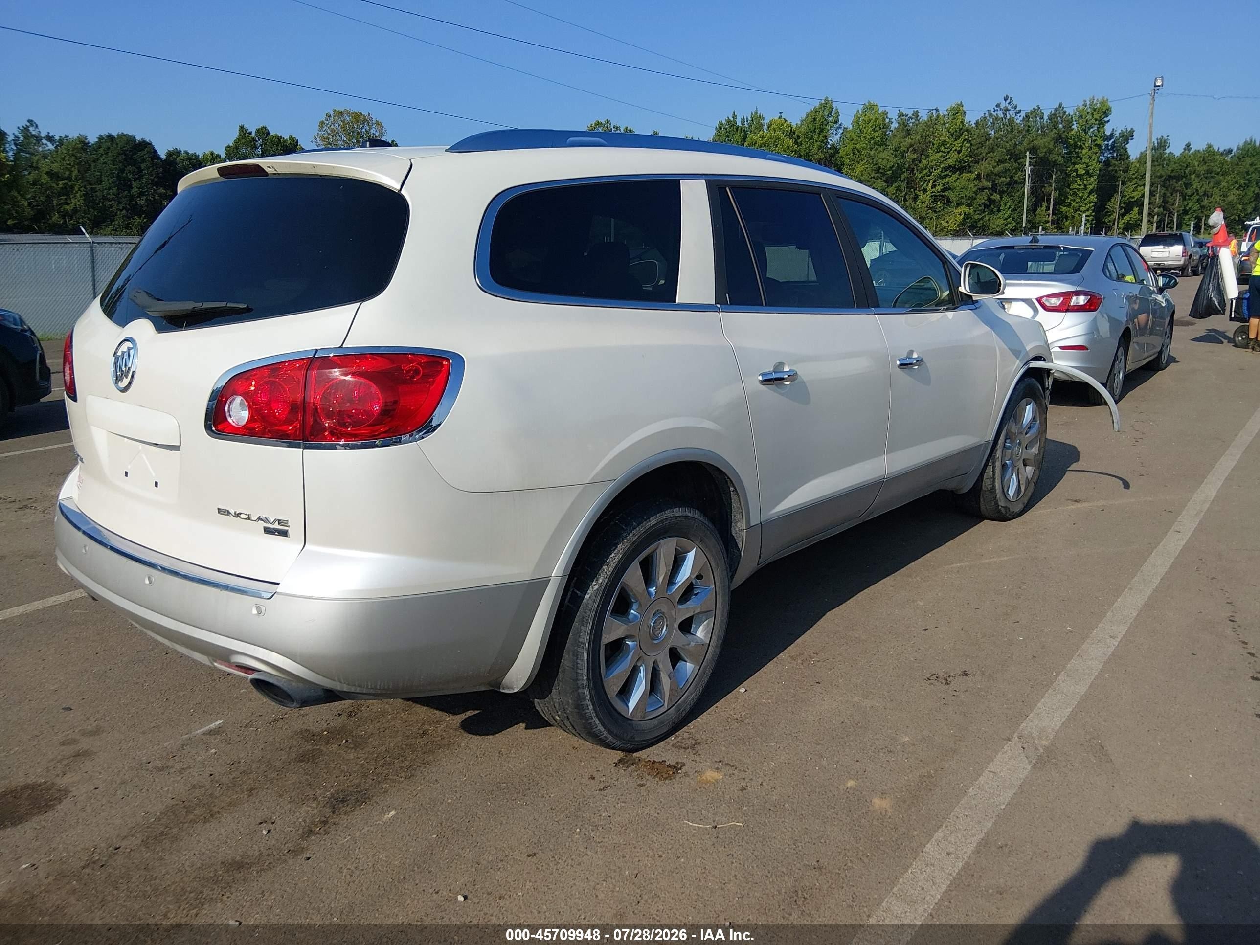 2010 Buick Enclave 2xl White vin: 5GALRCED8AJ158311