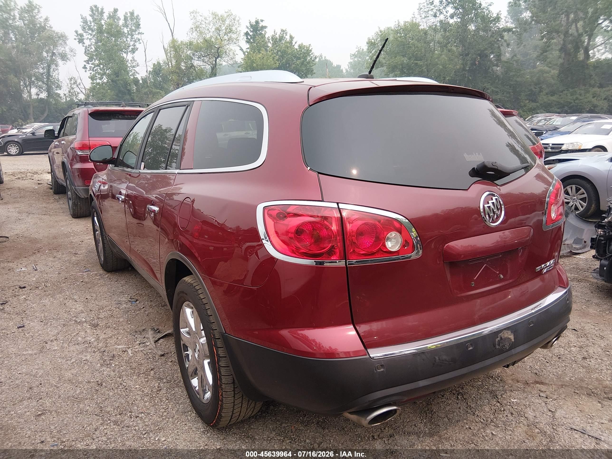 2010 Buick Enclave 1xl Red vin: 5GALVBED1AJ130792
