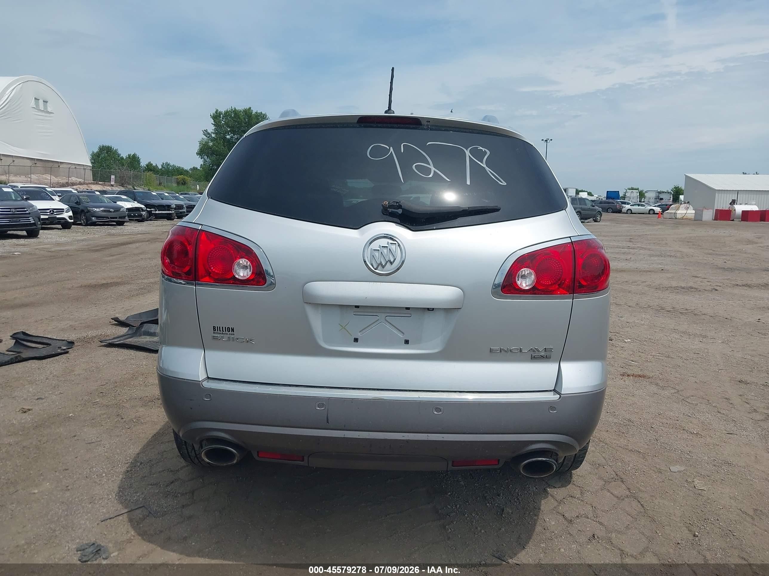 2010 Buick Enclave 1xl Silver vin: 5GALVBED3AJ128607