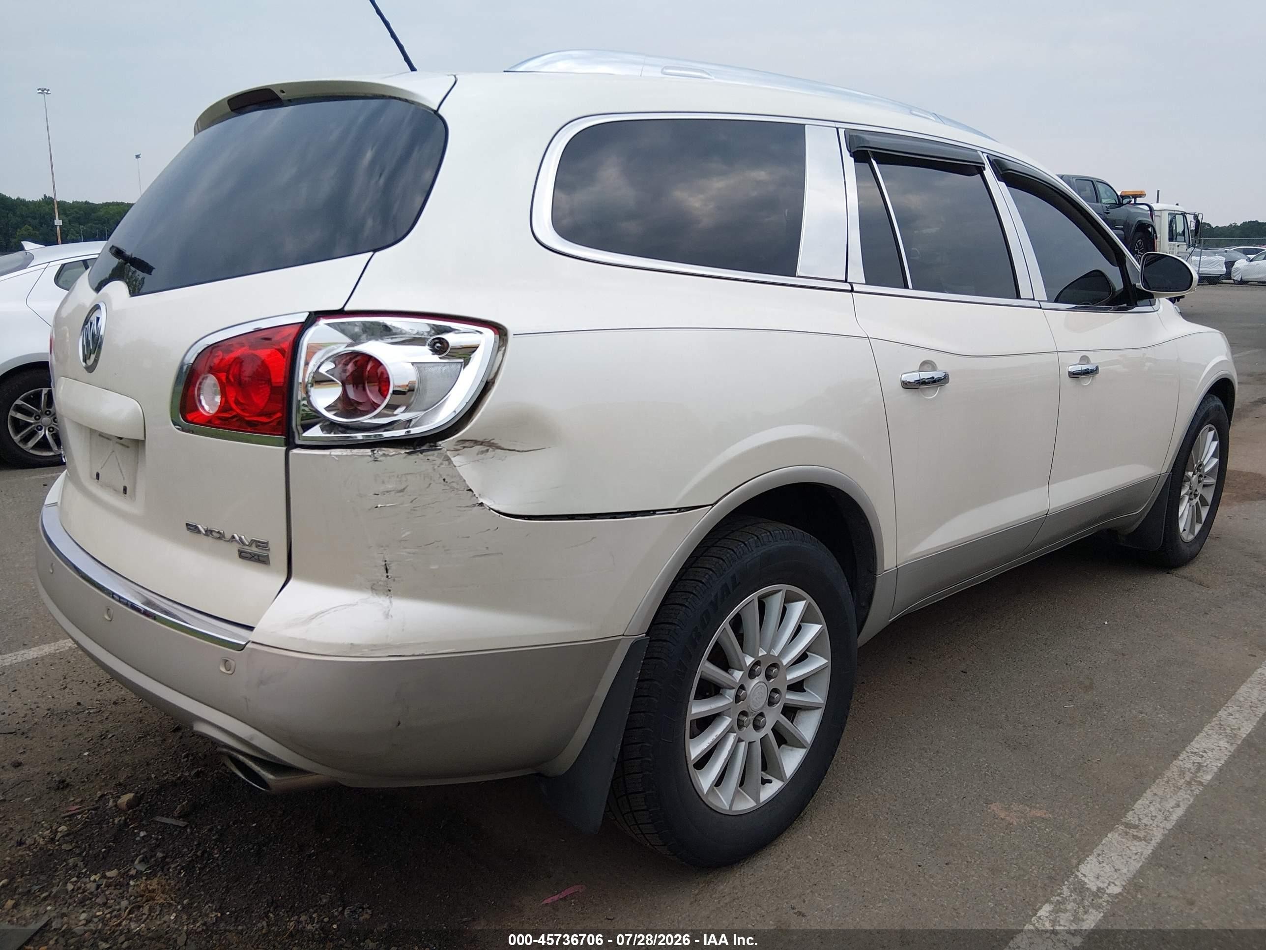 2010 Buick Enclave 1xl White vin: 5GALVBED6AJ235943