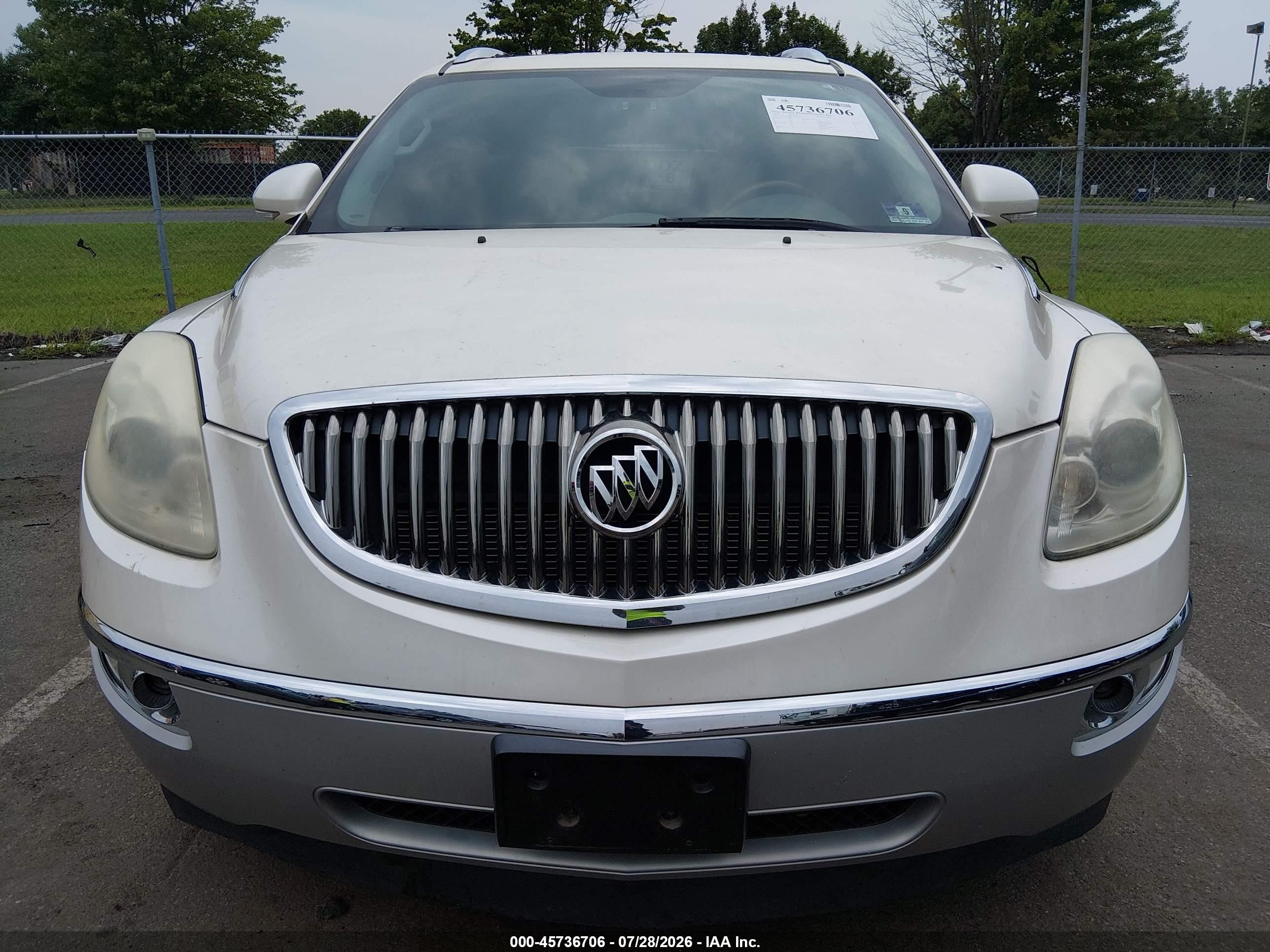 2010 Buick Enclave 1xl White vin: 5GALVBED6AJ235943