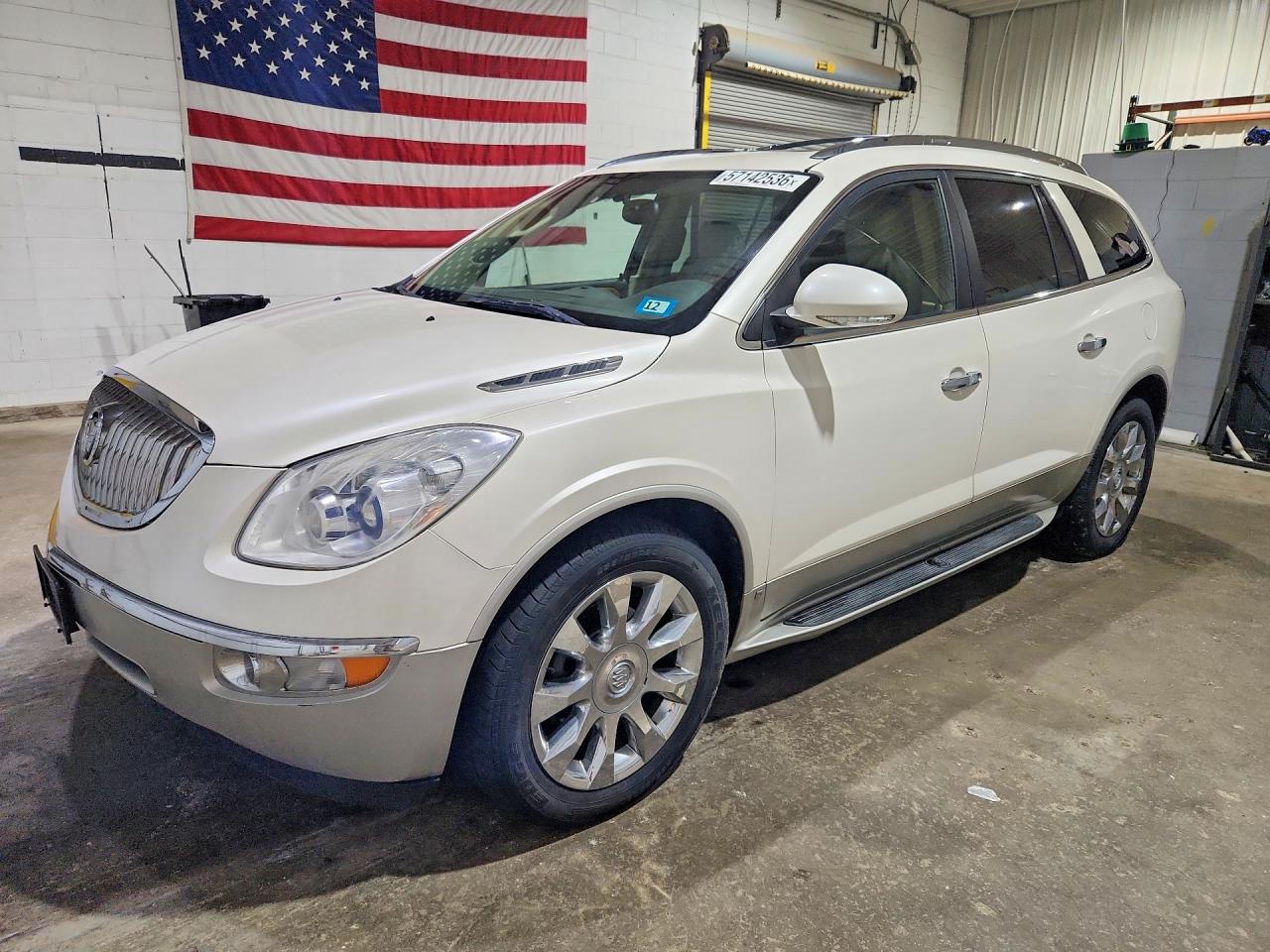 2010 Buick Enclave Cxl White vin: 5GALVCED3AJ256044