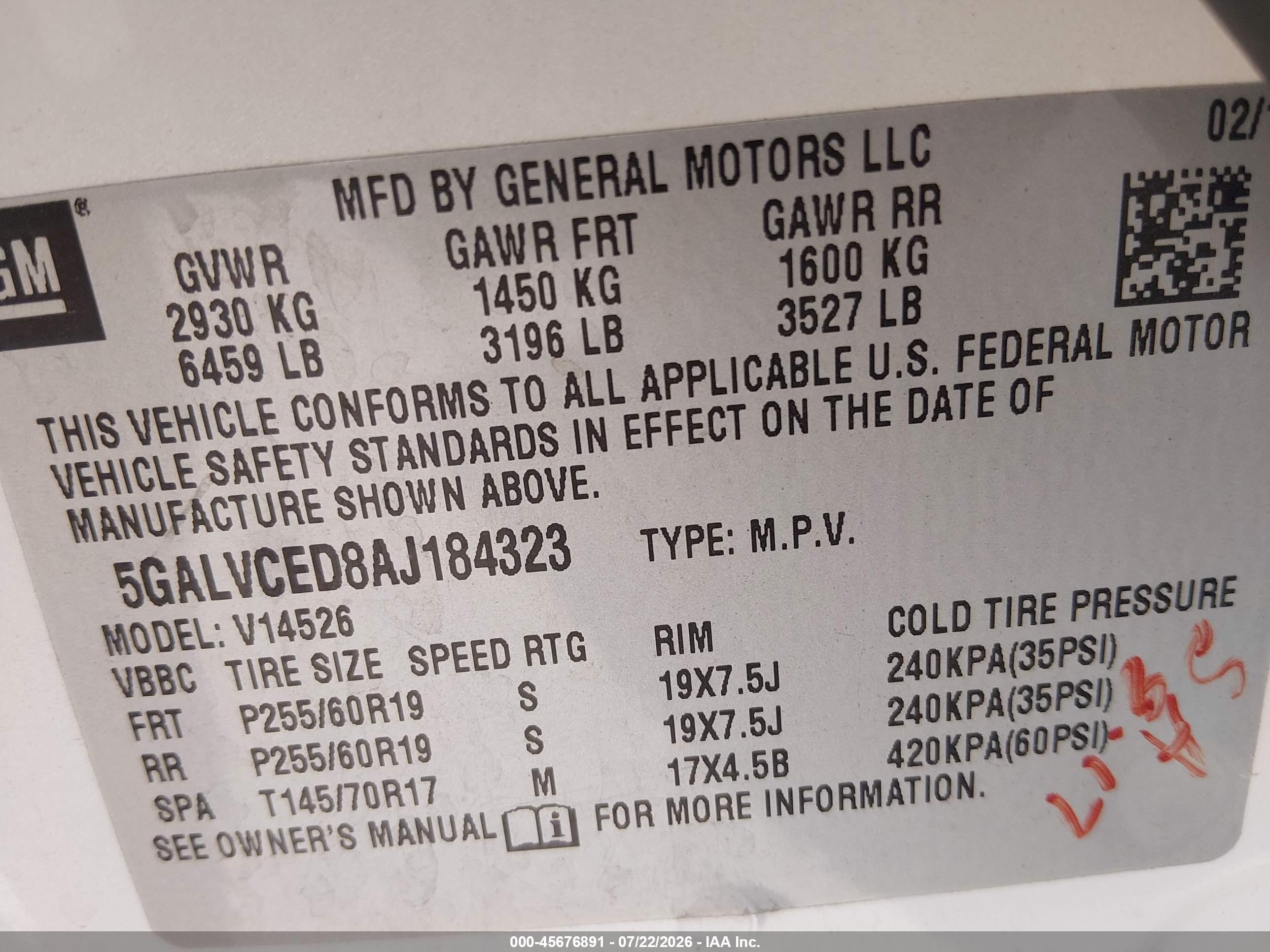 2010 Buick Enclave 2xl Beige vin: 5GALVCED8AJ184323