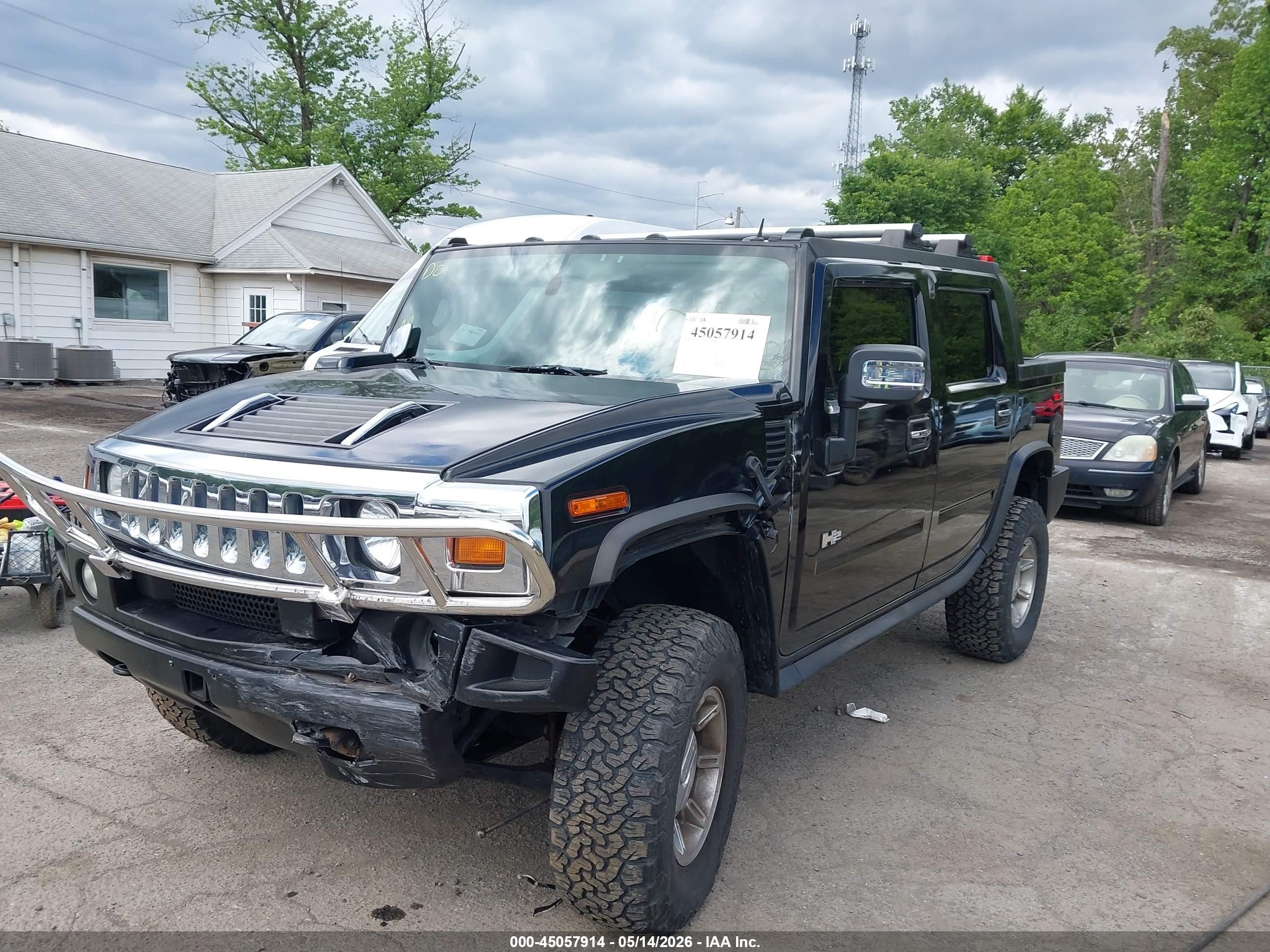 2007 Hummer H2 Sut   Черный vin: 5GRGN22U67H110234