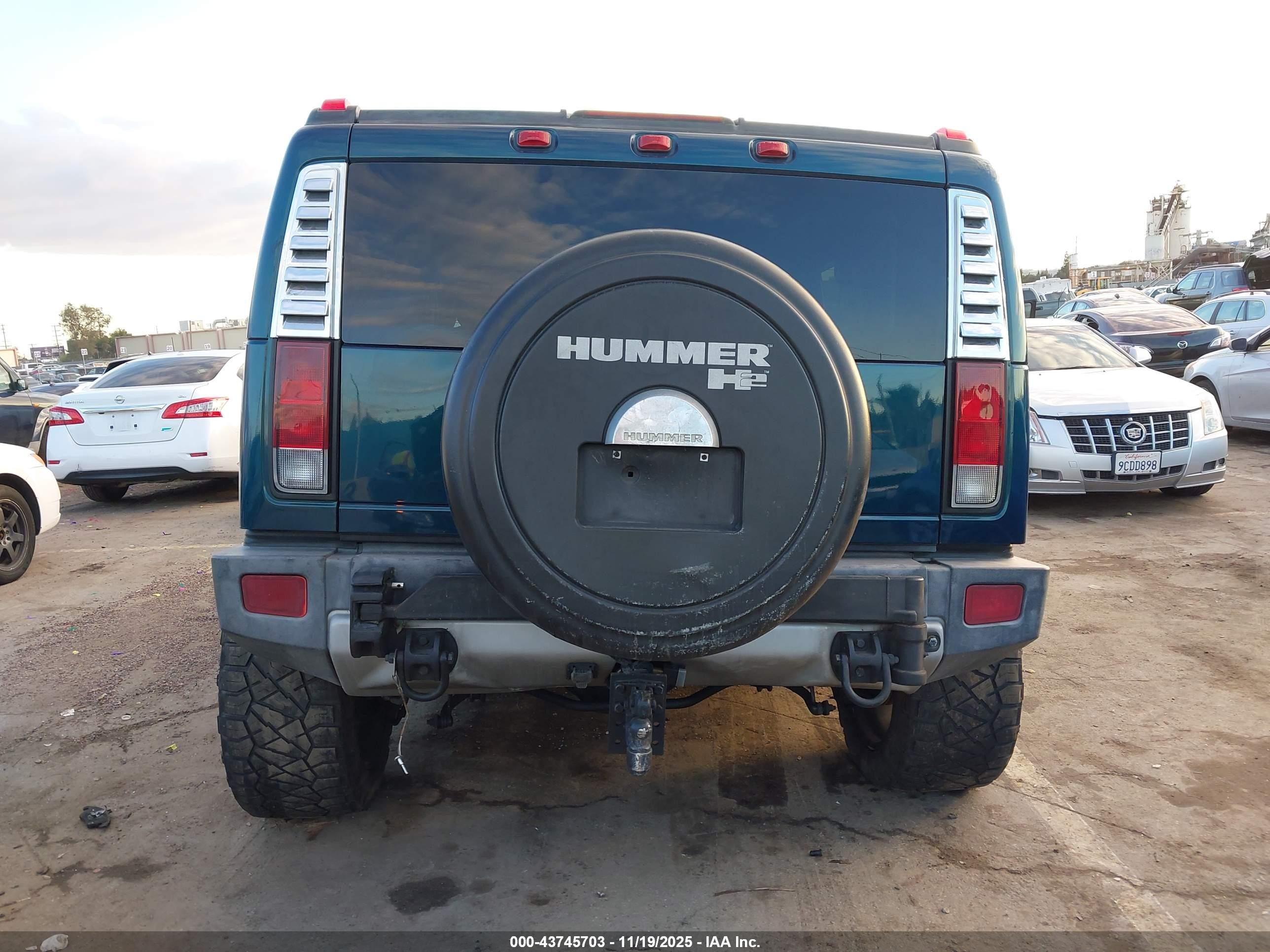 2008 Hummer H2 Suv   Blue vin: 5GRGN23828H107446