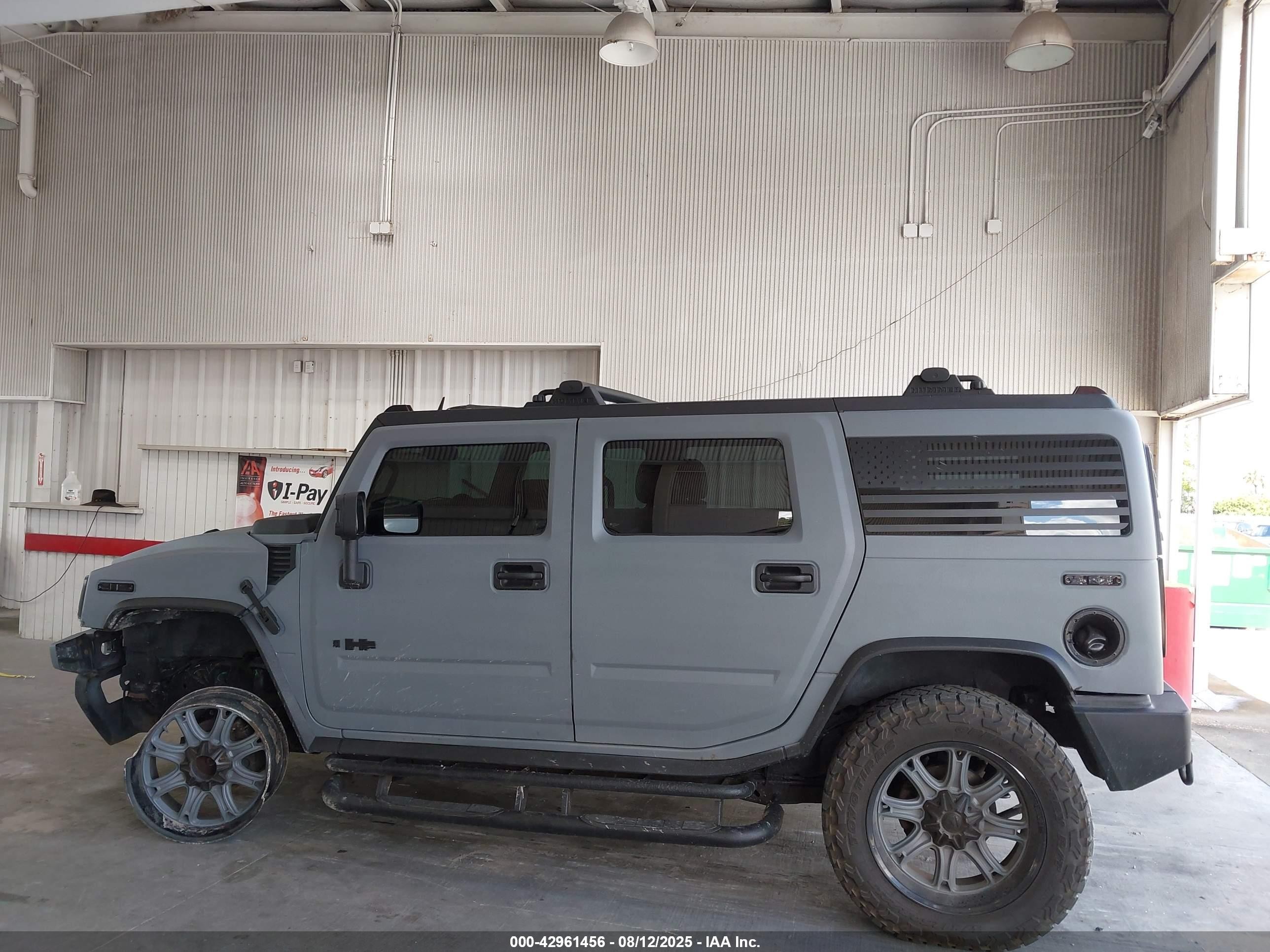2008 Hummer H2 Suv   Gray vin: 5GRGN23838H100649