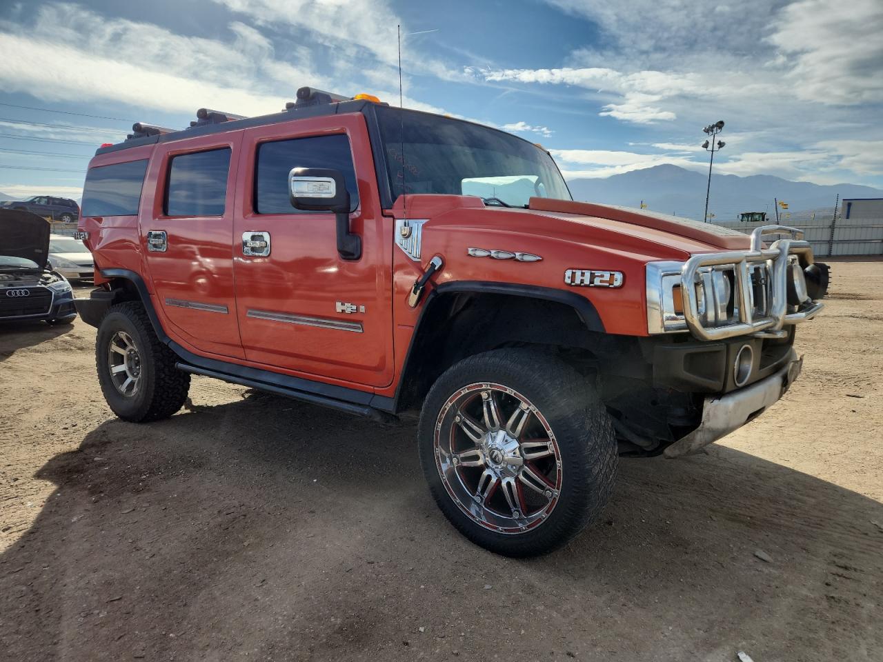 2008 Hummer H2 Orange vin: 5GRGN23838H108475