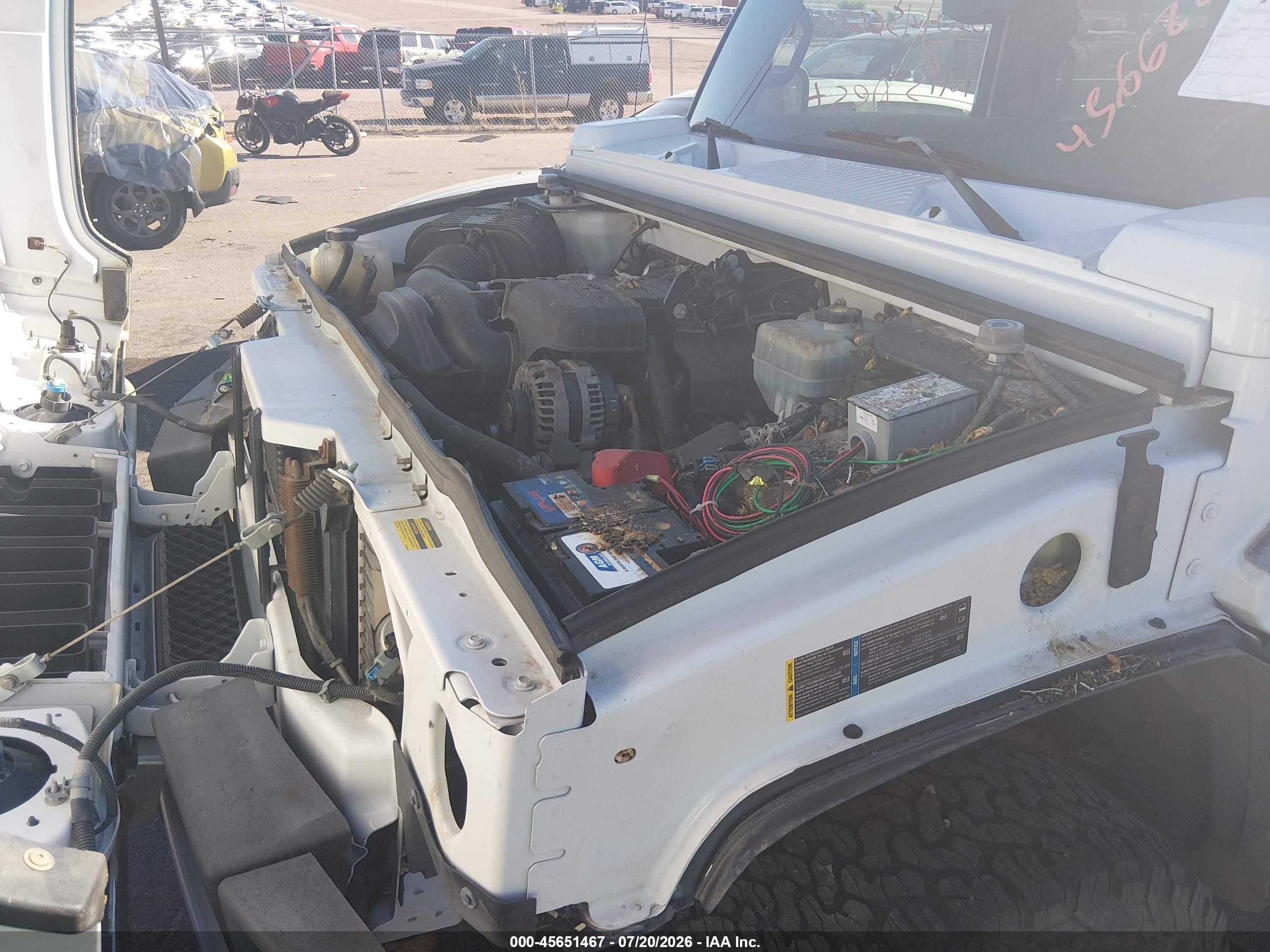 2008 Hummer H2 Suv   White vin: 5GRGN23848H104449