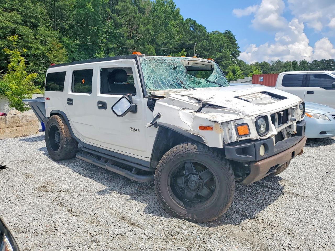 2008 Hummer H2 White vin: 5GRGN23878H102260