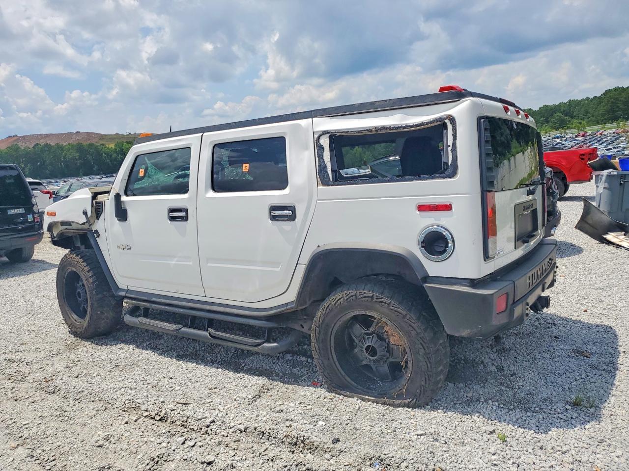 2008 Hummer H2 White vin: 5GRGN23878H102260