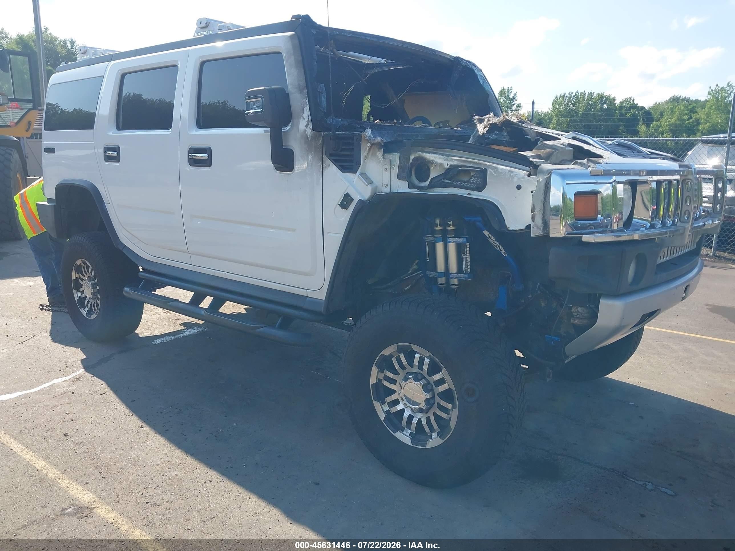 2008 Hummer H2 Suv   Белый vin: 5GRGN23878H106258