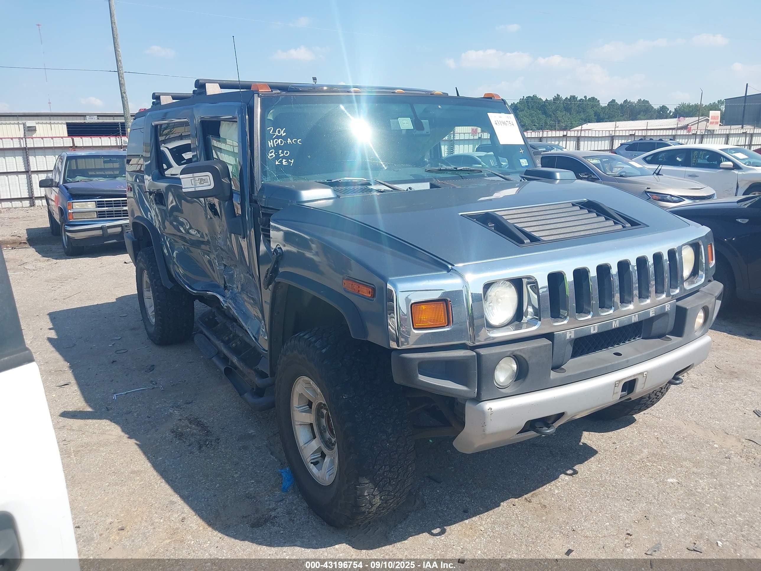 2008 Hummer H2 Suv Dark Blue vin: 5GRGN23878H109127