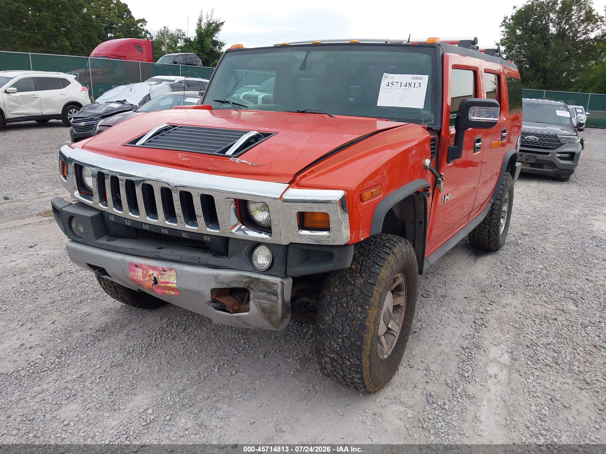2008 Hummer H2 Suv   Оранжевый vin: 5GRGN23888H104714