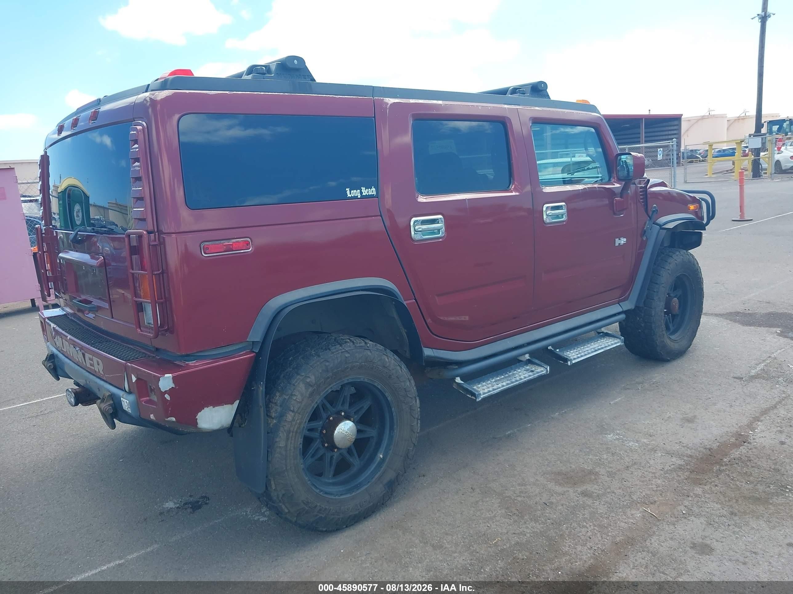 2003 Hummer H2   Maroon vin: 5GRGN23U03H111825