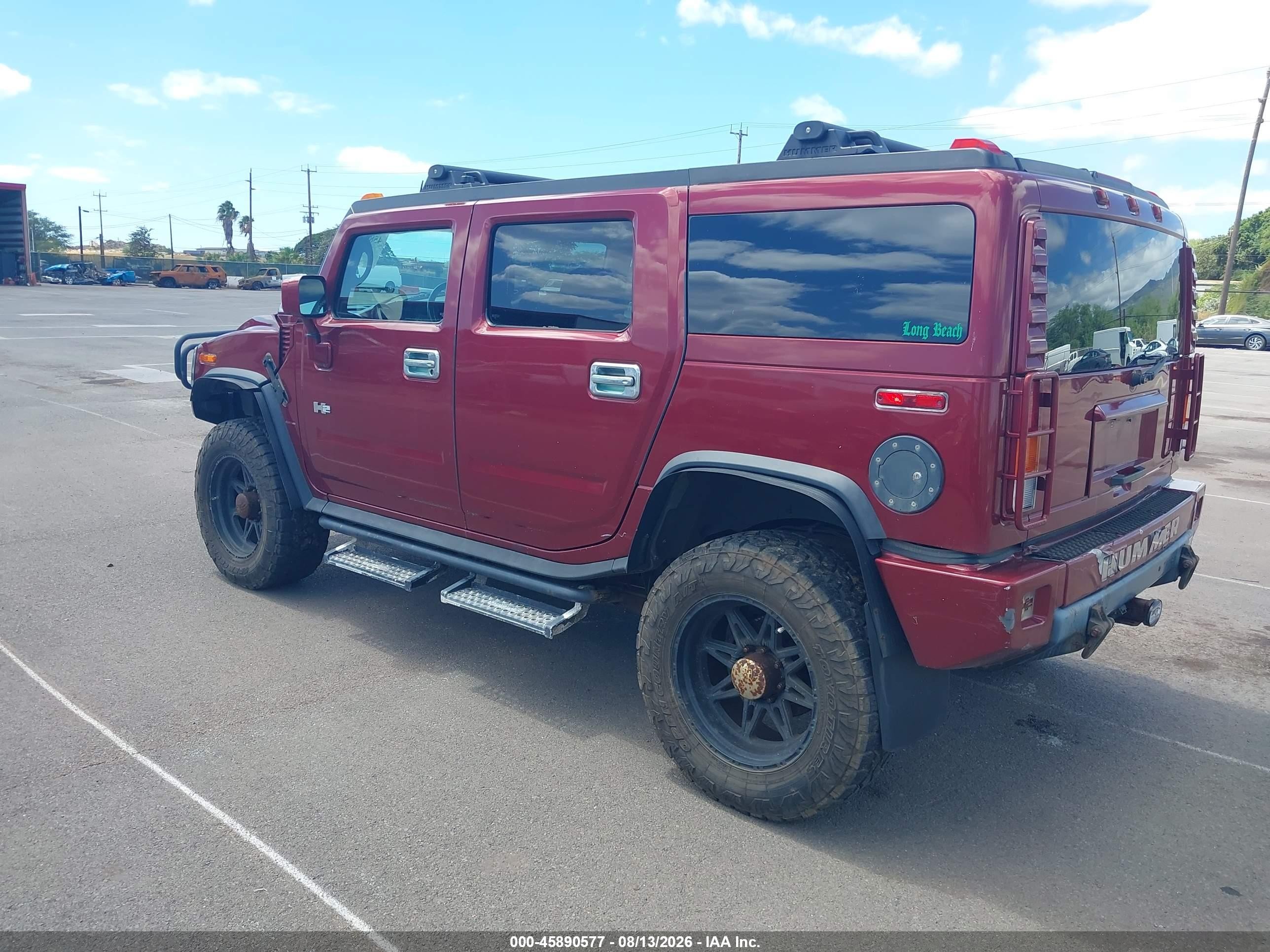 2003 Hummer H2   Maroon vin: 5GRGN23U03H111825