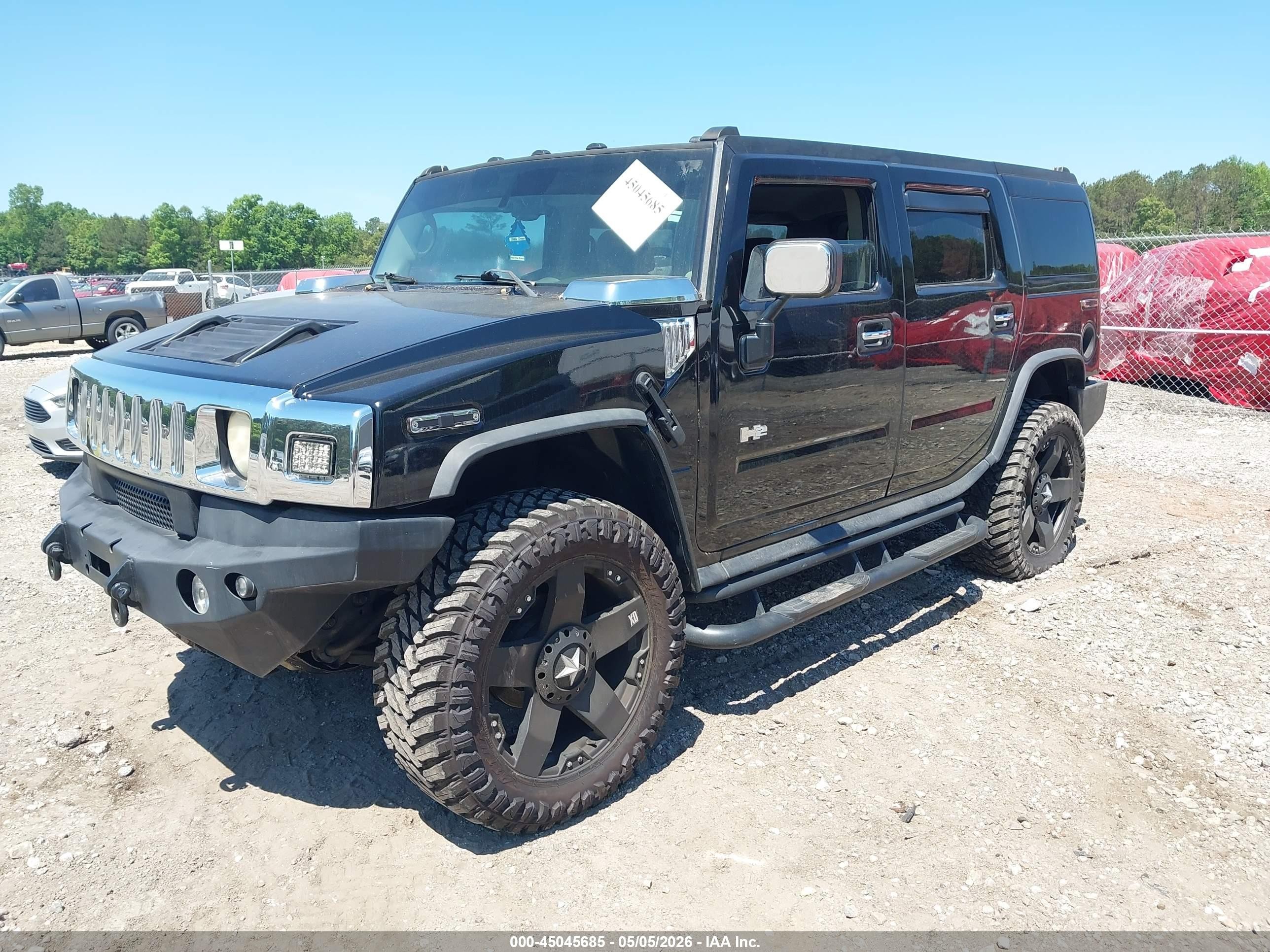 2003 Hummer H2   Черный vin: 5GRGN23U03H138958
