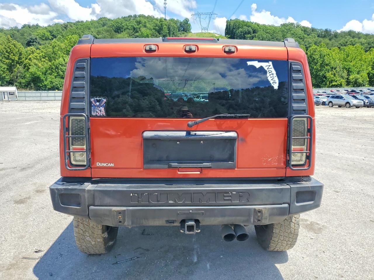 2003 Hummer H2 Orange vin: 5GRGN23U03H148499