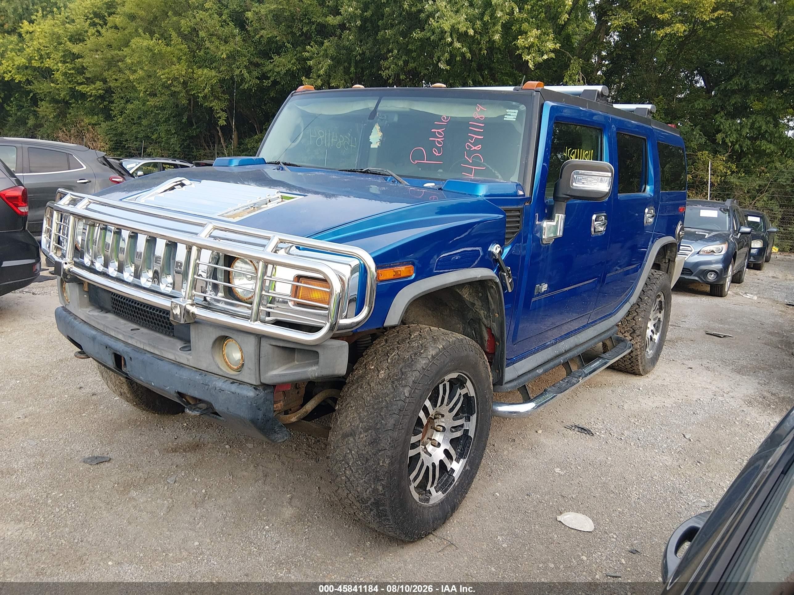 2004 Hummer H2   Blue vin: 5GRGN23U04H115424
