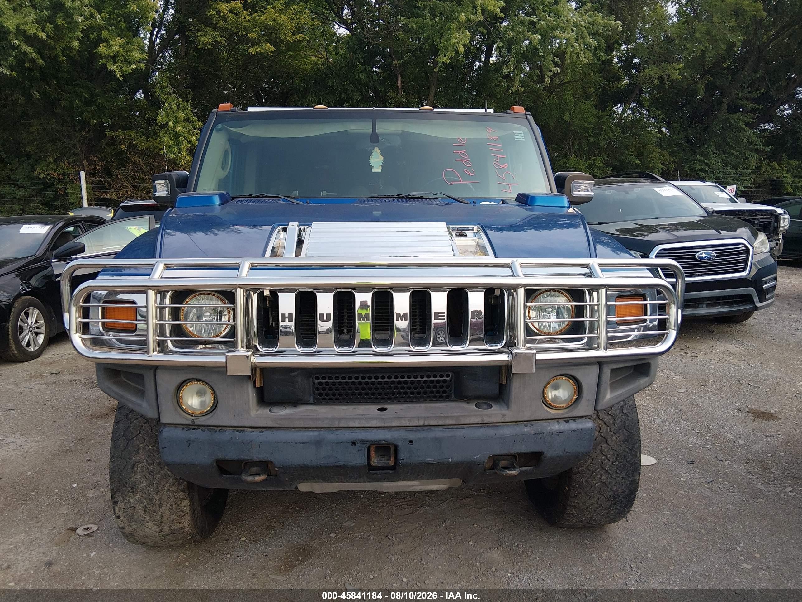 2004 Hummer H2   Blue vin: 5GRGN23U04H115424