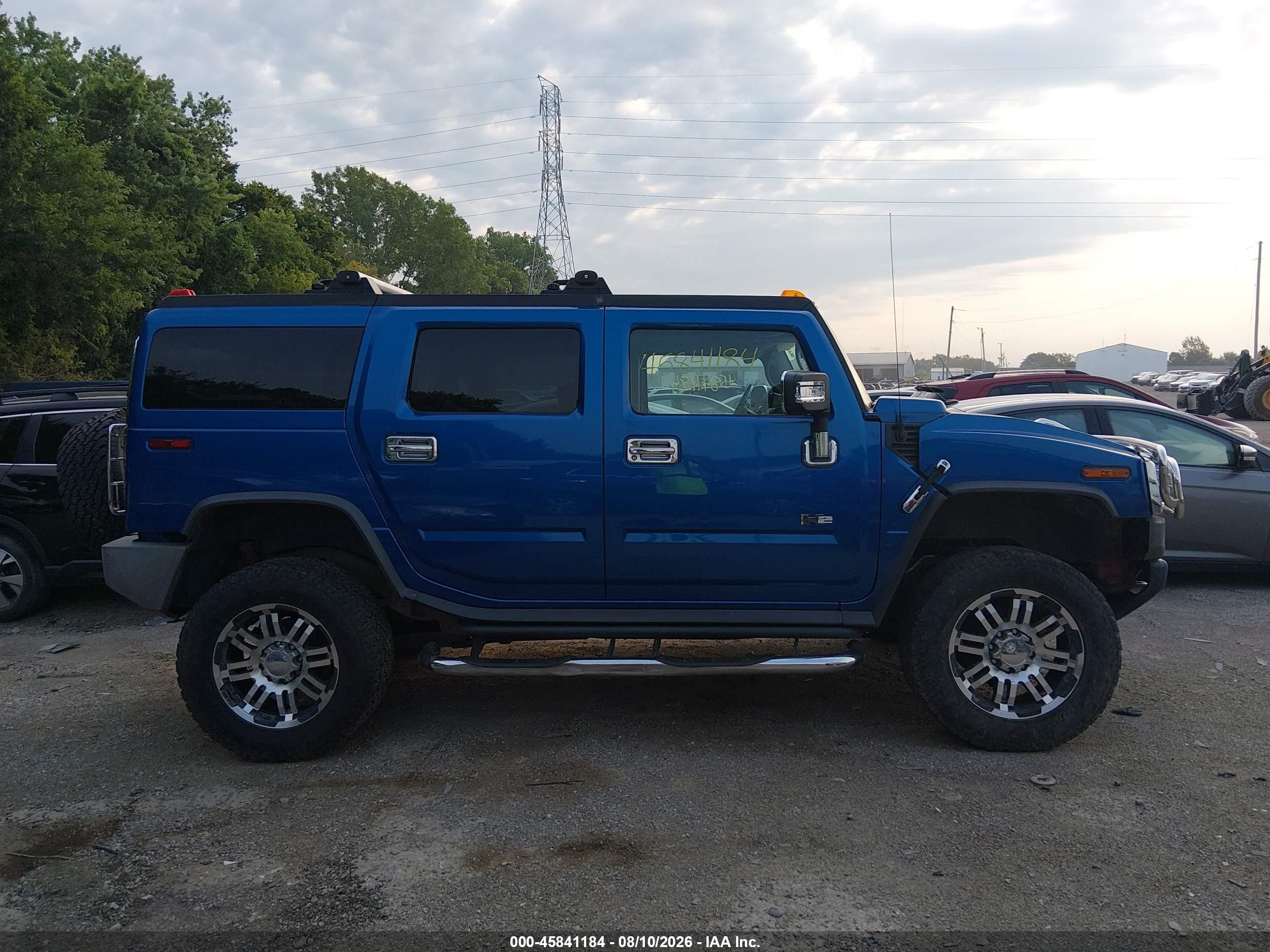 2004 Hummer H2   Blue vin: 5GRGN23U04H115424