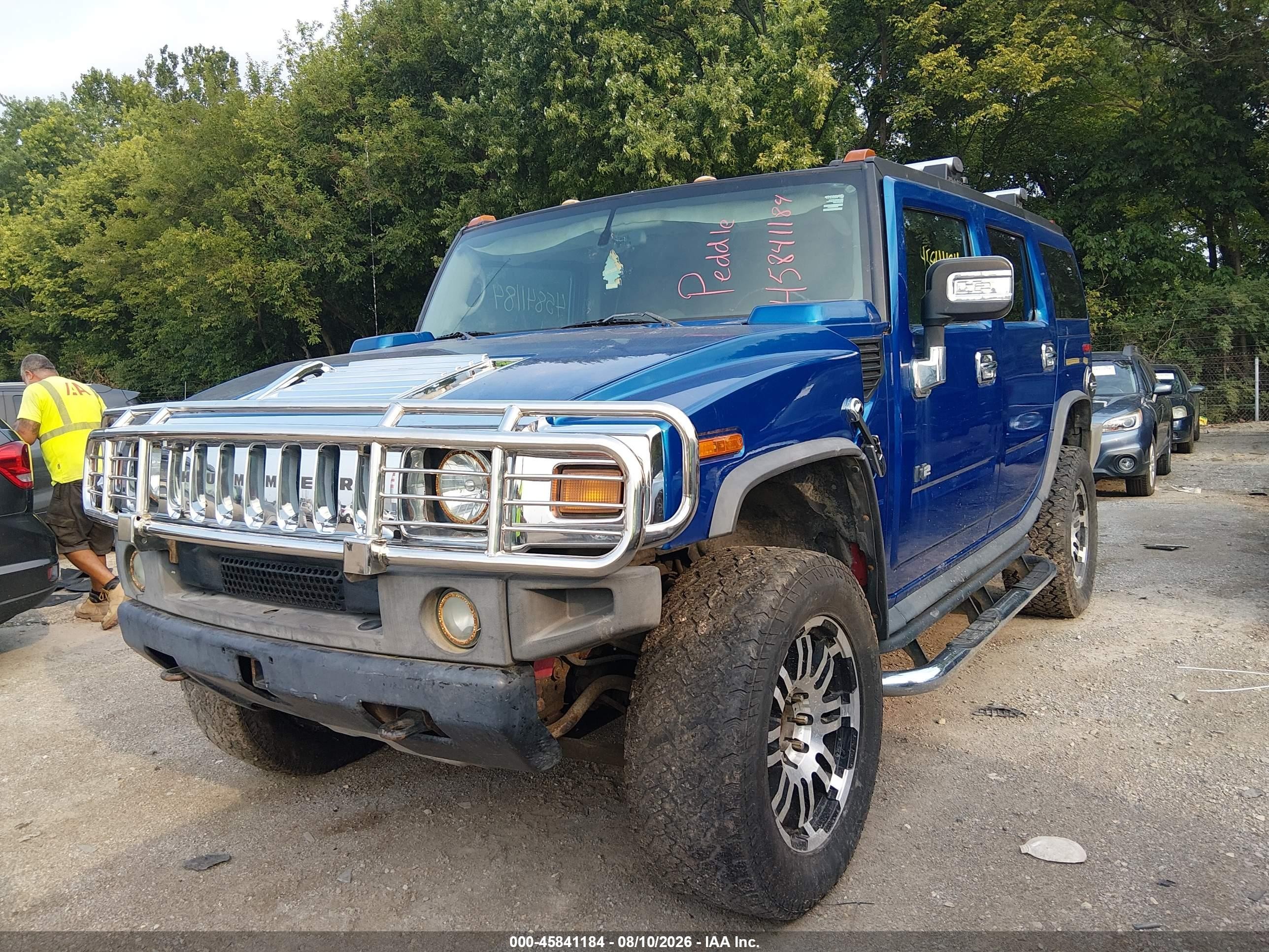 2004 Hummer H2   Blue vin: 5GRGN23U04H115424