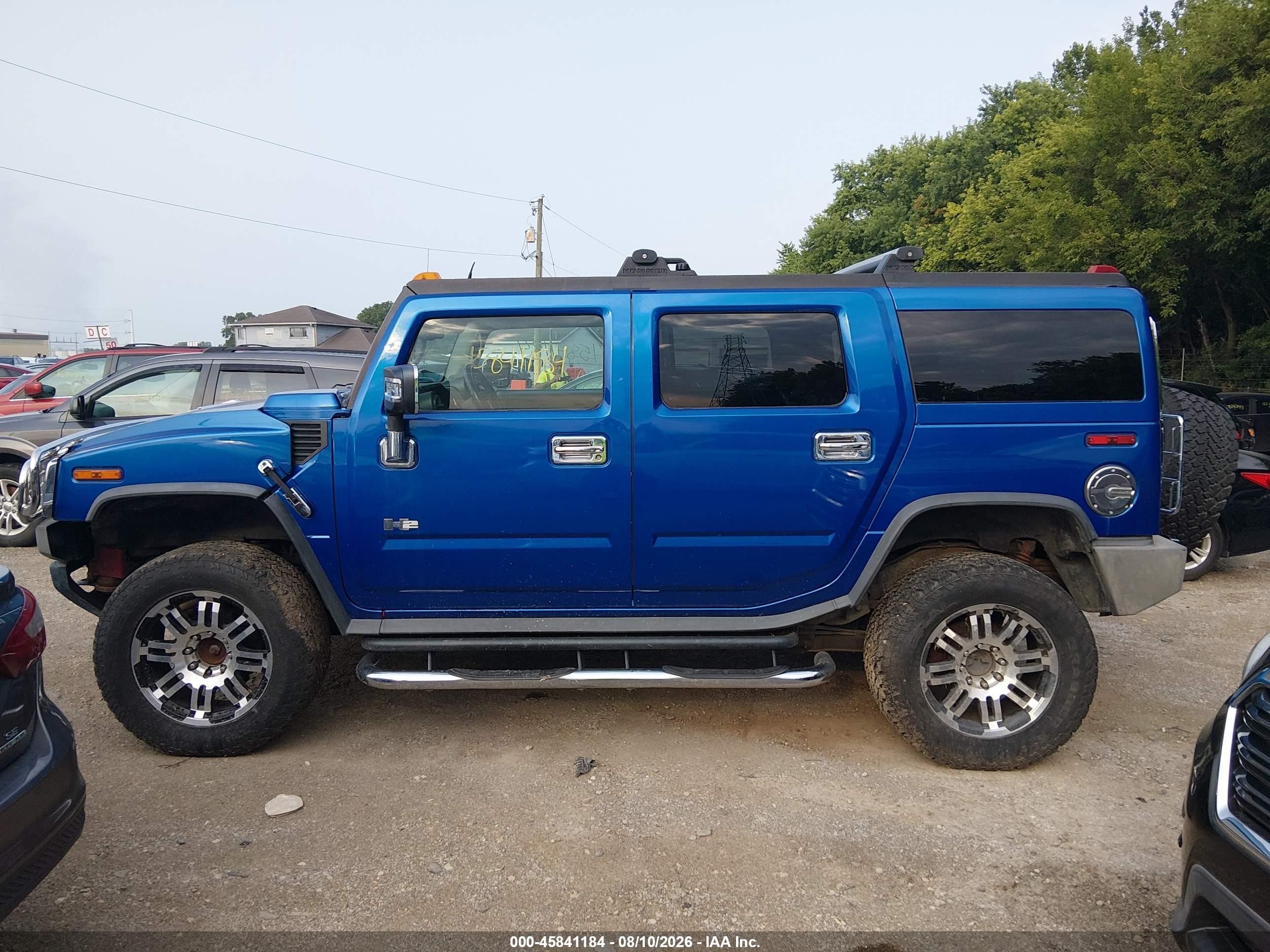 2004 Hummer H2   Blue vin: 5GRGN23U04H115424