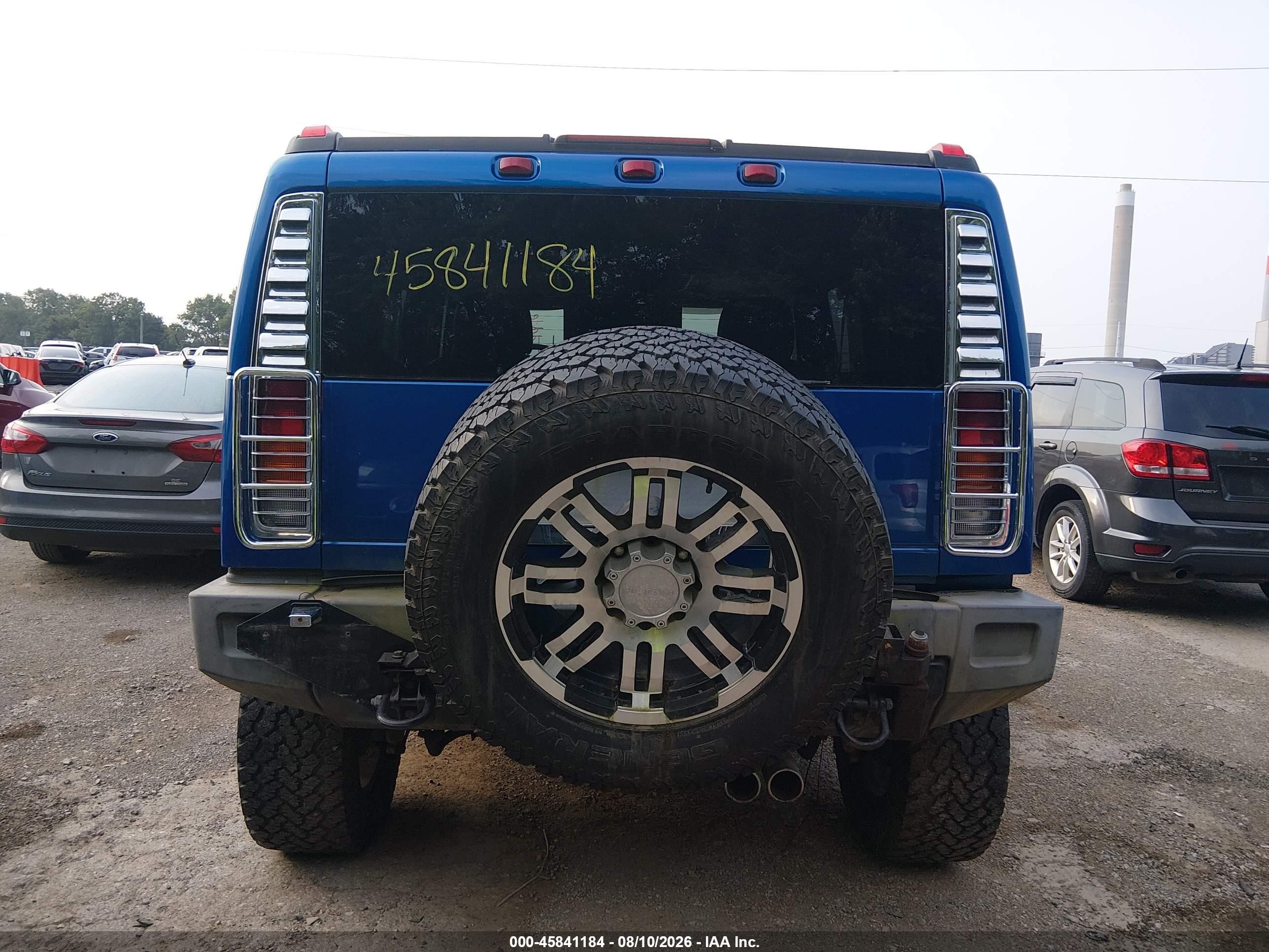 2004 Hummer H2   Blue vin: 5GRGN23U04H115424