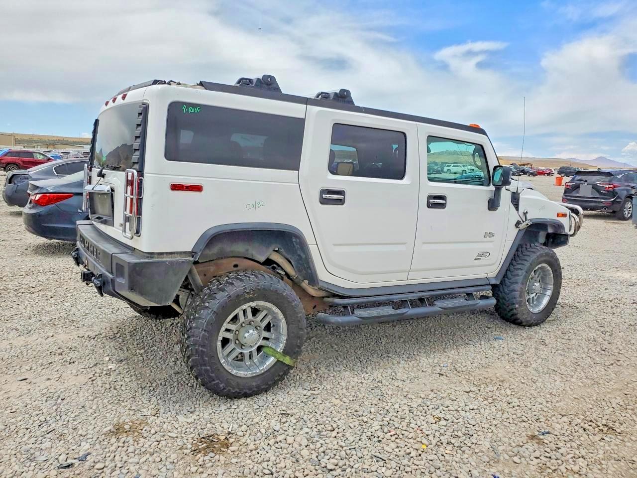 2004 Hummer H2 White vin: 5GRGN23U04H120543