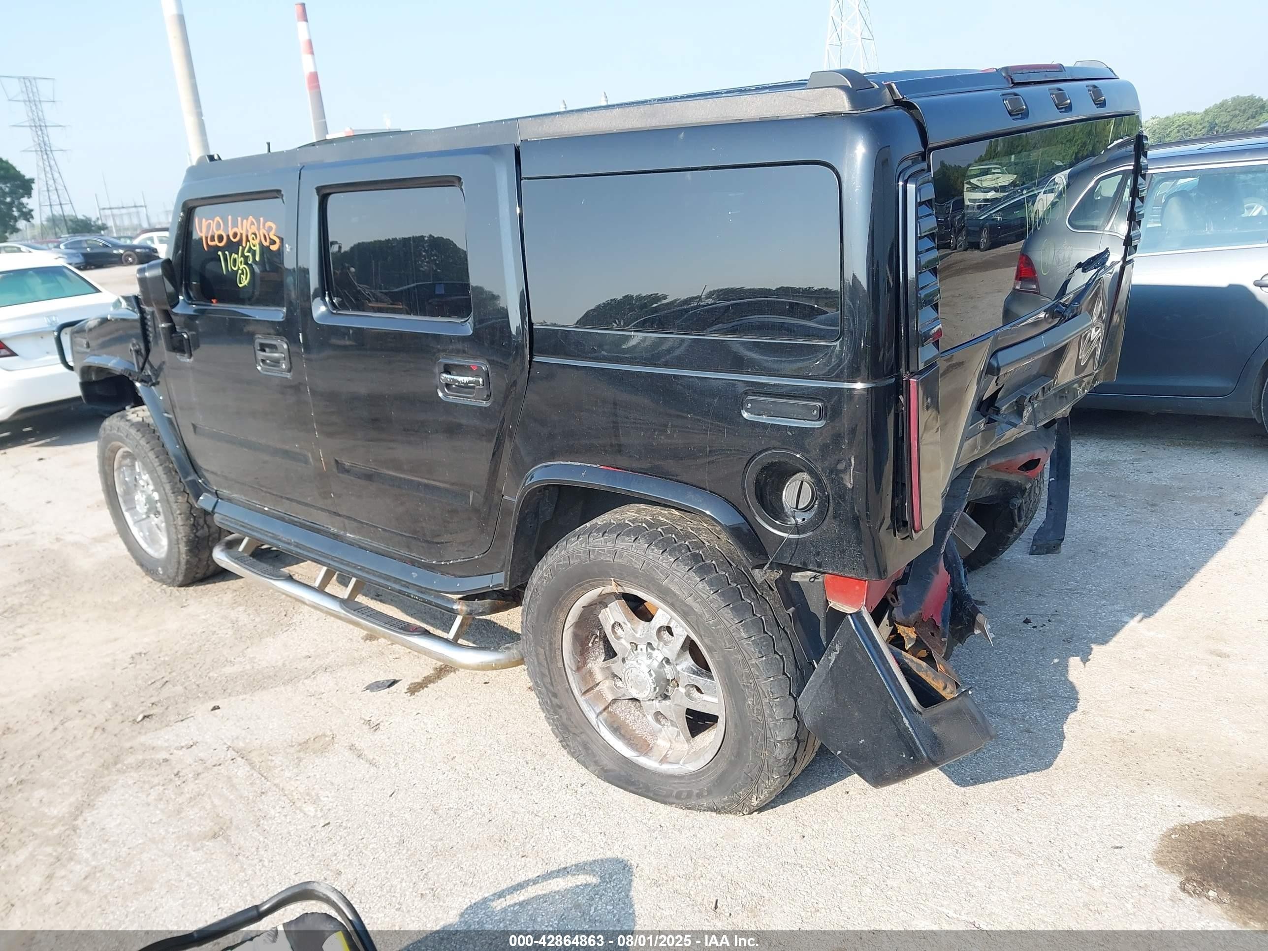2005 Hummer H2 Suv   Black vin: 5GRGN23U05H110659