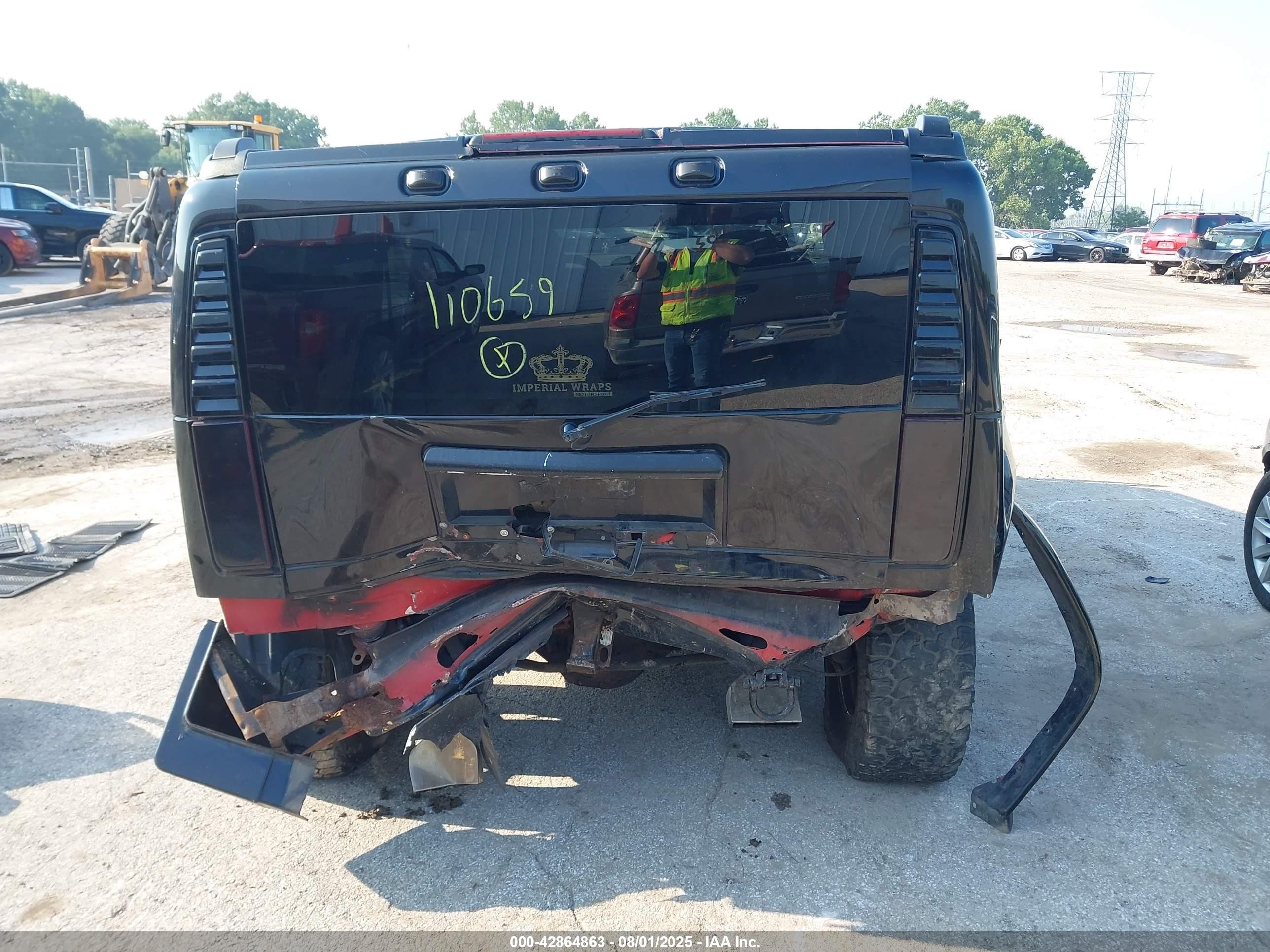 2005 Hummer H2 Suv   Black vin: 5GRGN23U05H110659