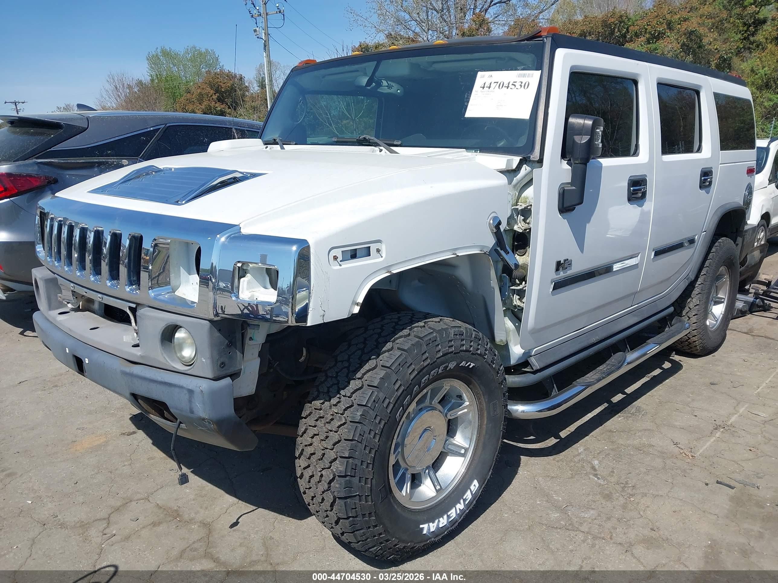 2006 Hummer H2   White vin: 5GRGN23U06H116530