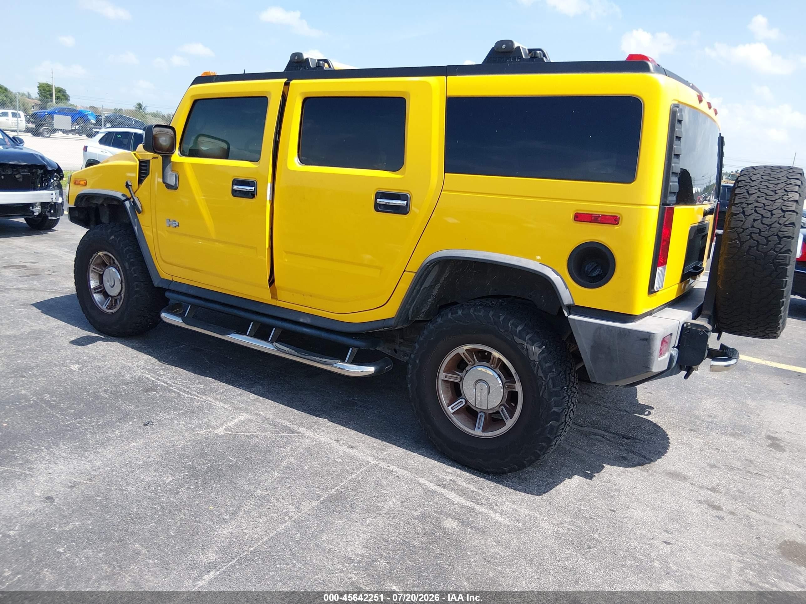 2006 Hummer H2 Suv   Yellow vin: 5GRGN23U06H118620