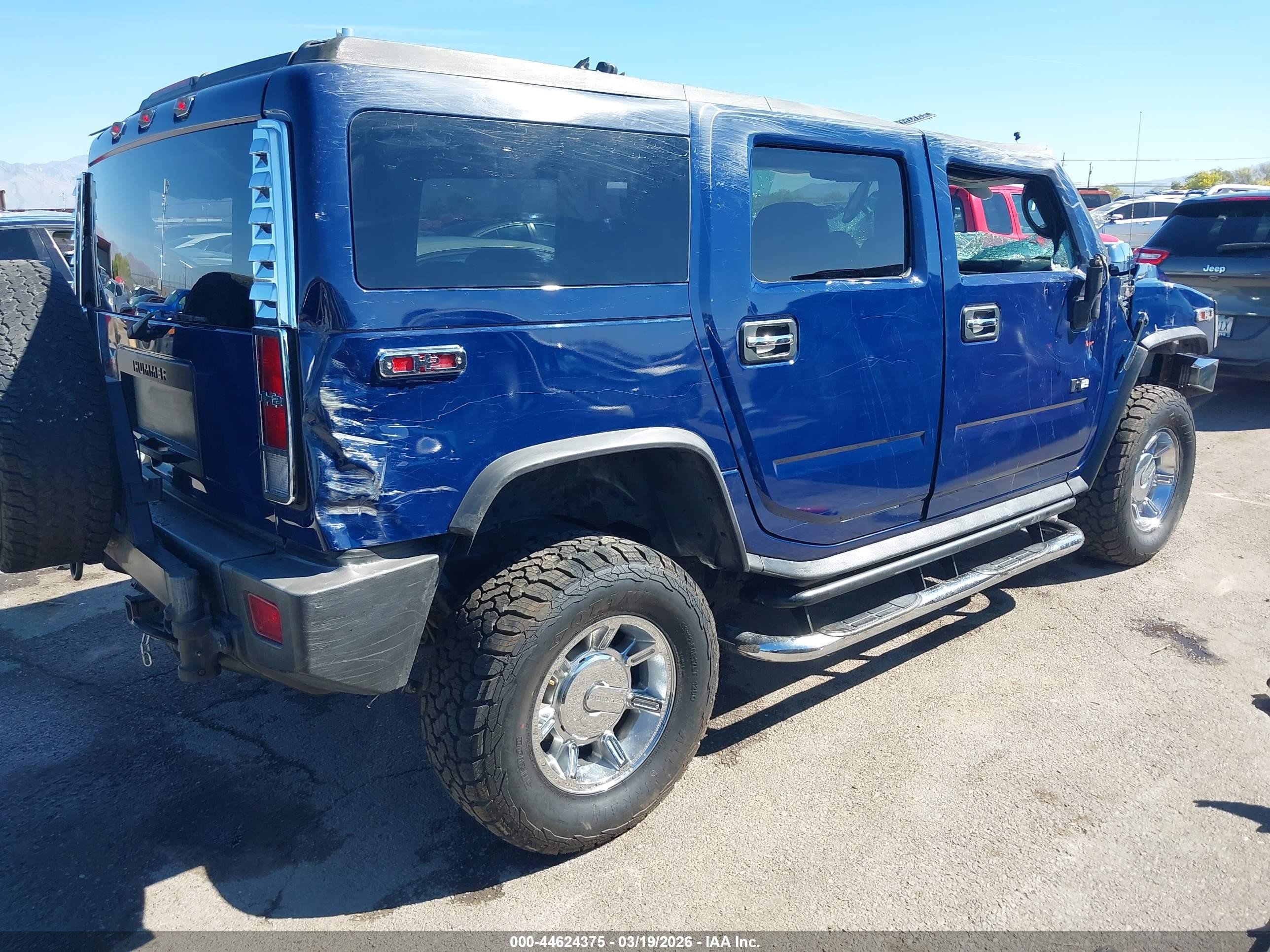 2007 Hummer H2 Suv   Blue vin: 5GRGN23U07H101821